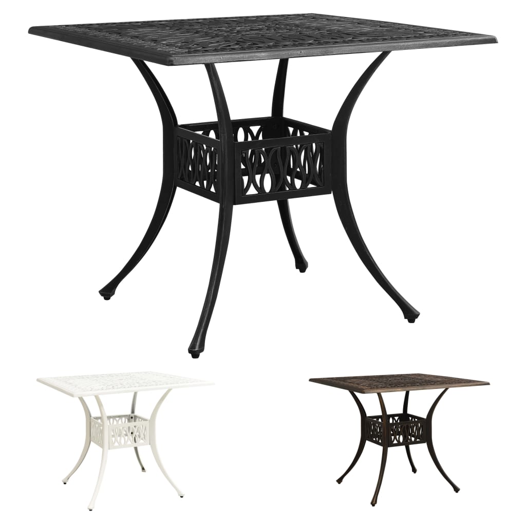 vidaXL Outdoor Dining Table Patio Table Garden Porch Furniture Cast Aluminum-10