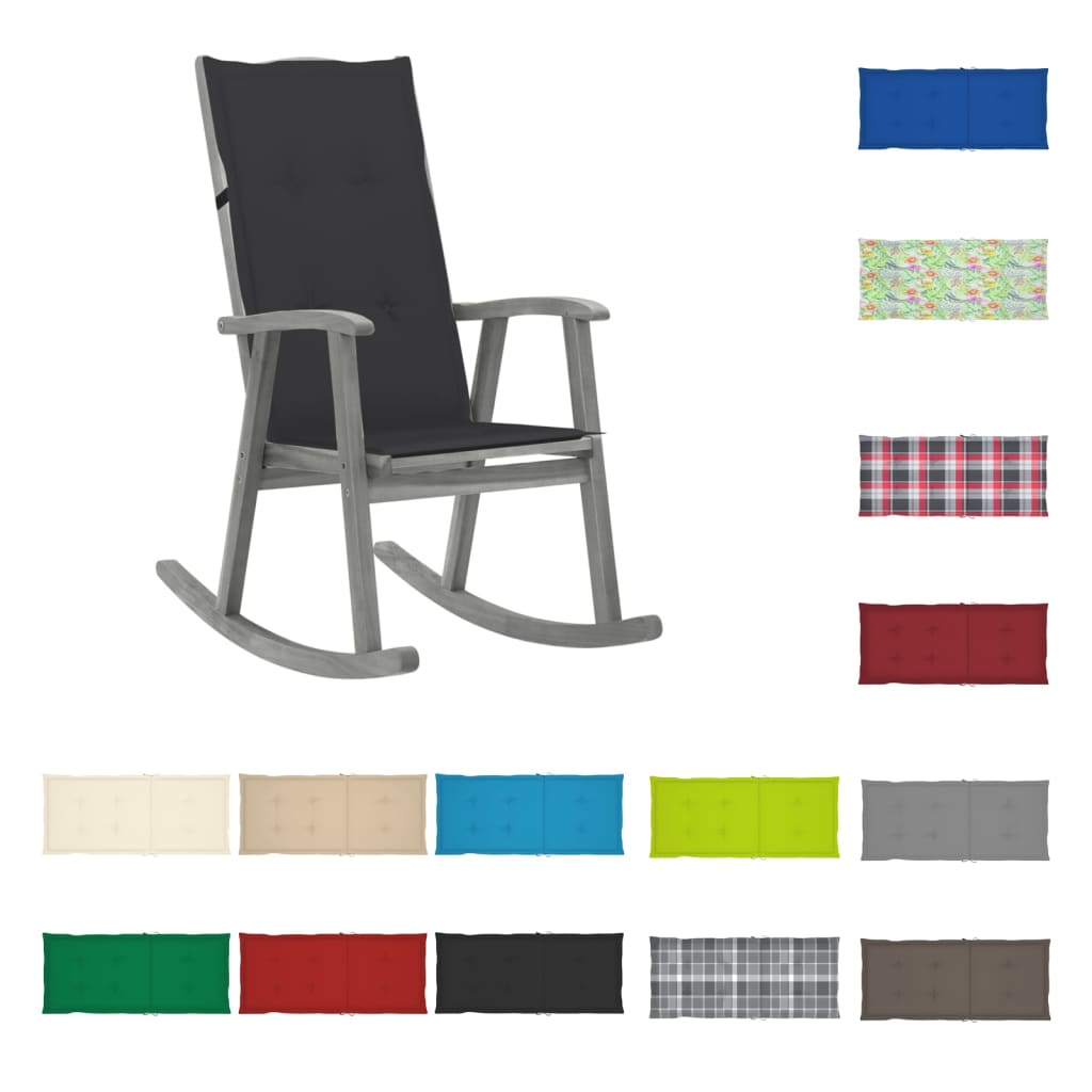 vidaXL Rocking Chair Outdoor Rocking Chair with Cushions Solid Wood Acacia-1