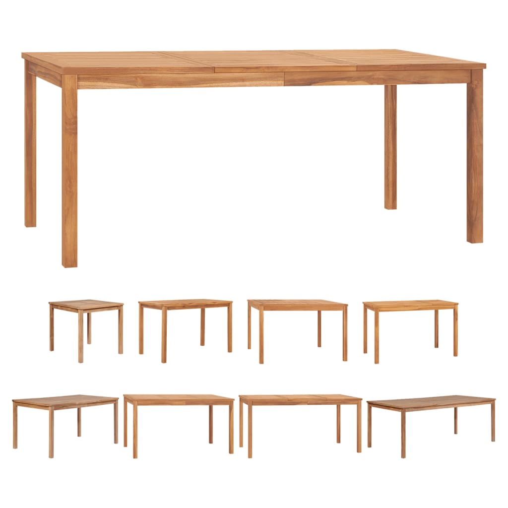 vidaXL Outdoor Dining Table Patio Table Garden Porch Furniture Solid Teak Wood-12