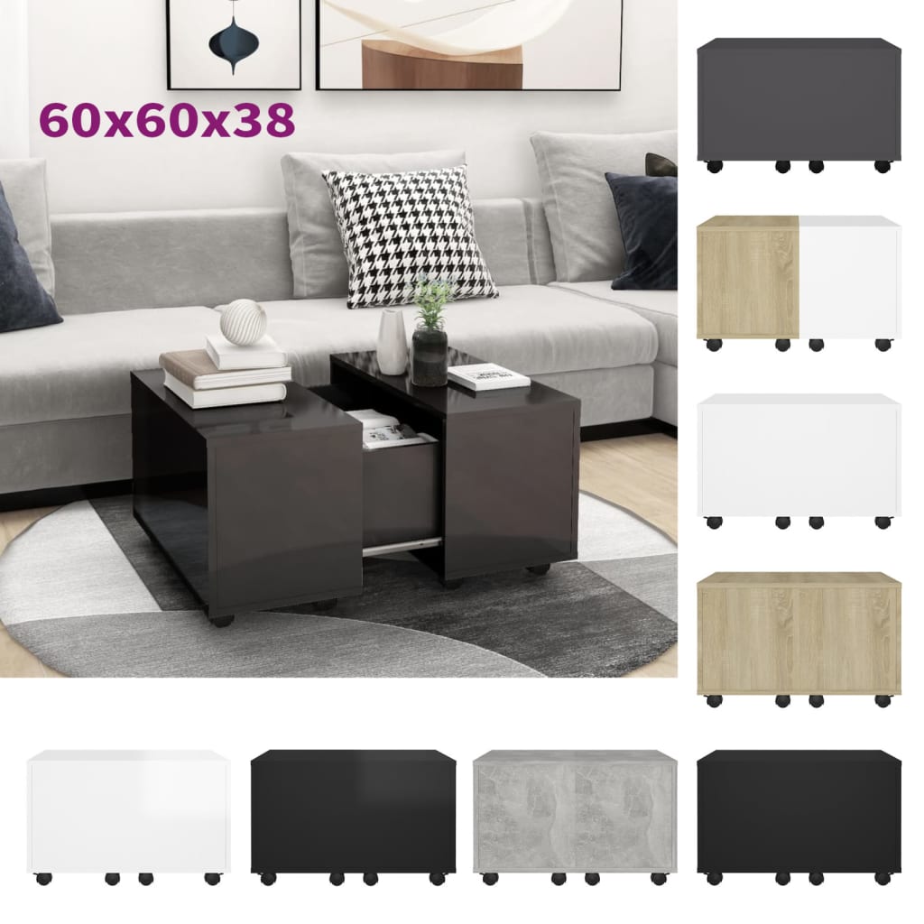vidaXL Coffee Table End Table Sofa Table Living Room Furniture Engineered Wood-9
