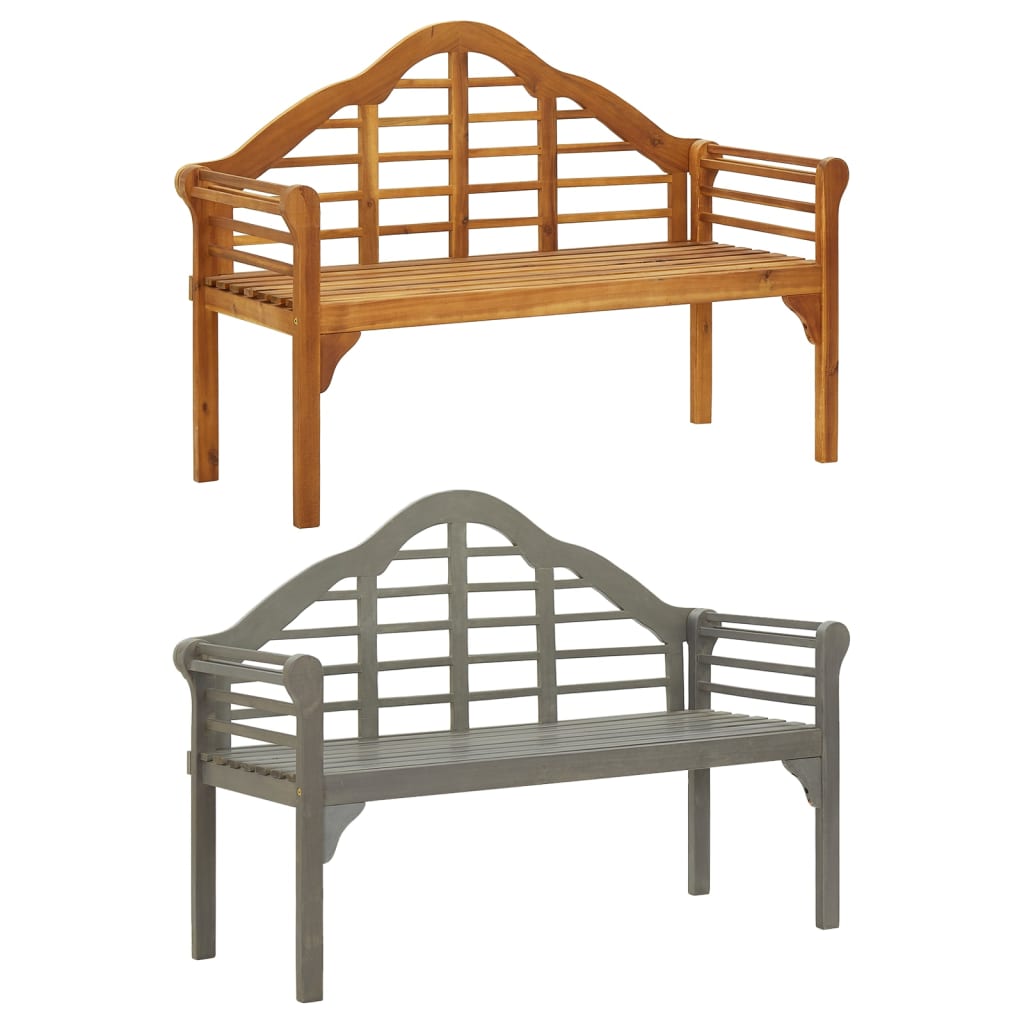 vidaXL Patio Queen Bench Wooden Outdoor Bench with Armrests Solid Wood Acacia-1