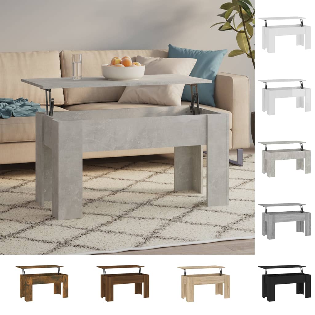 vidaXL Coffee Table Lift Top End Table Accent Side Sofa Table Engineered Wood-29