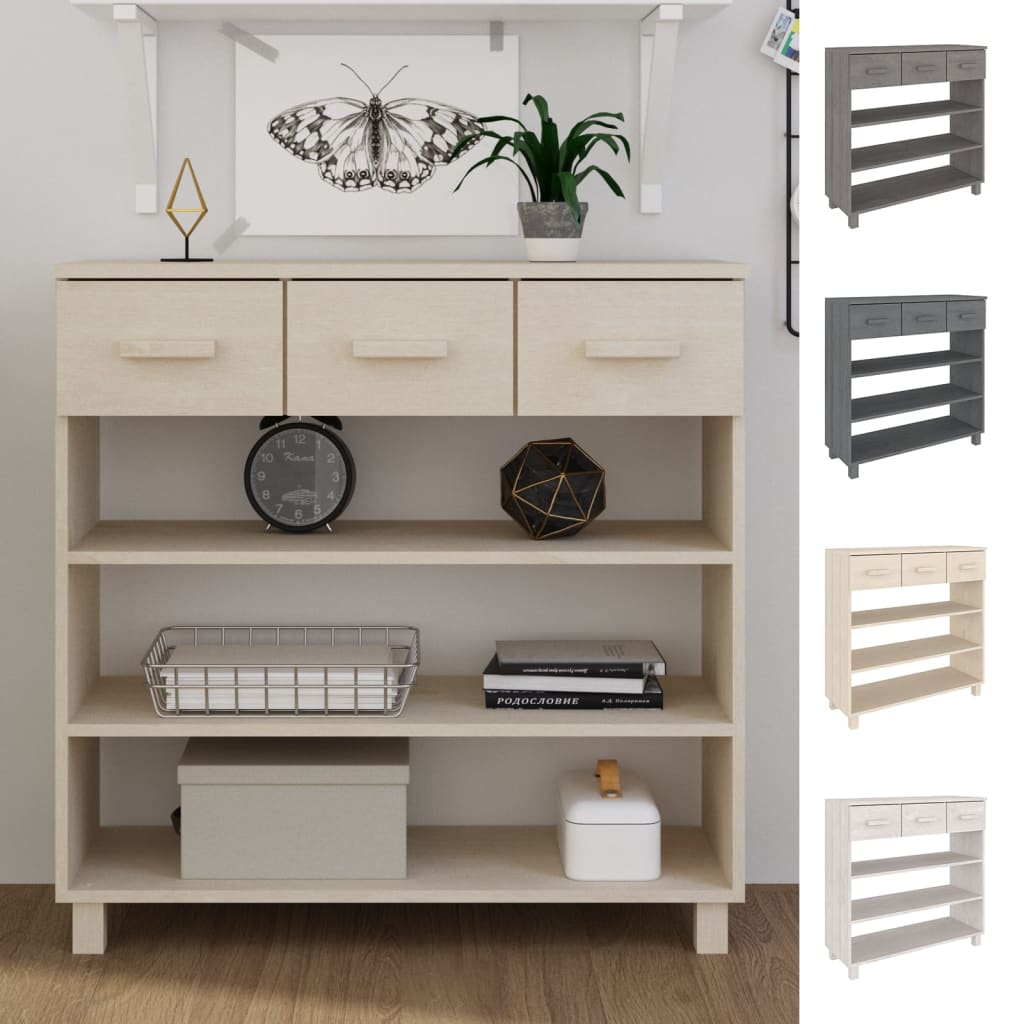 vidaXL Console Table Entryway Table Narrow Side Table HAMAR Solid Wood Pine-5