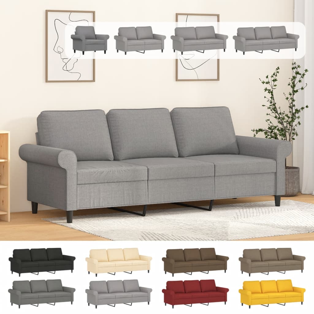 vidaXL Sofa Chair Living Room Accent Upholstered Chair with Armrest Fabric-65