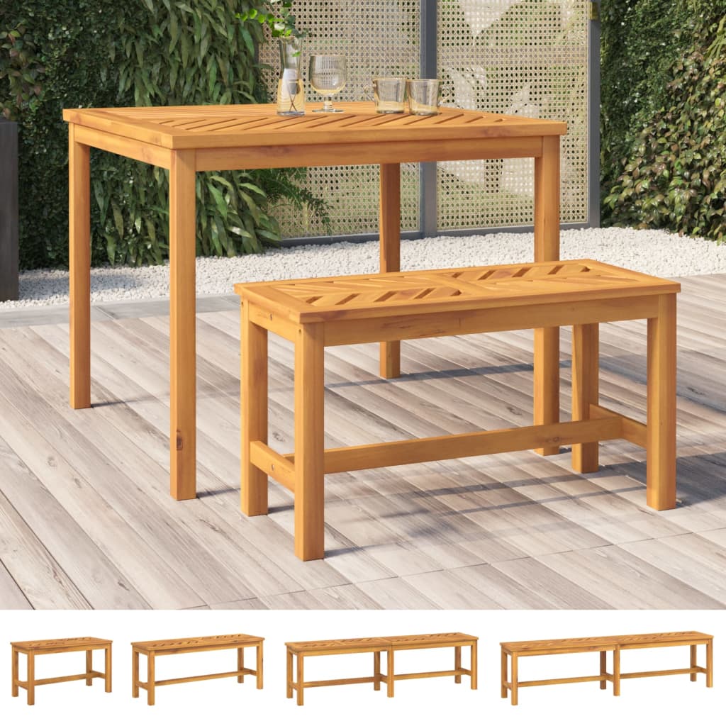 vidaXL Outdoor Bench Patio Furniture Dining Bench for Garden Solid Wood Acacia-5