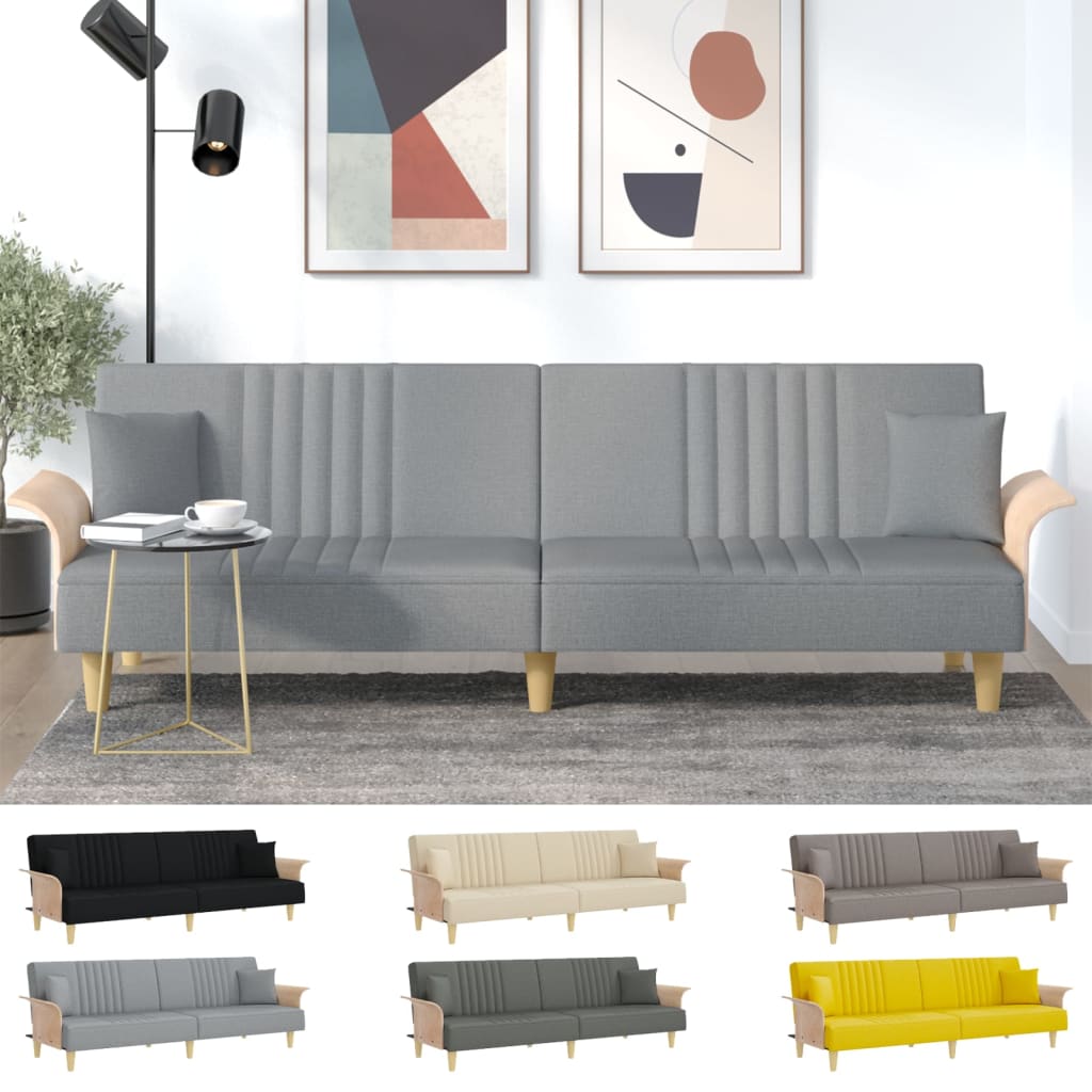 vidaXL Sofa Bed Sleeper Sofa Couch Bed Settee for Living Room Settee Fabric-17