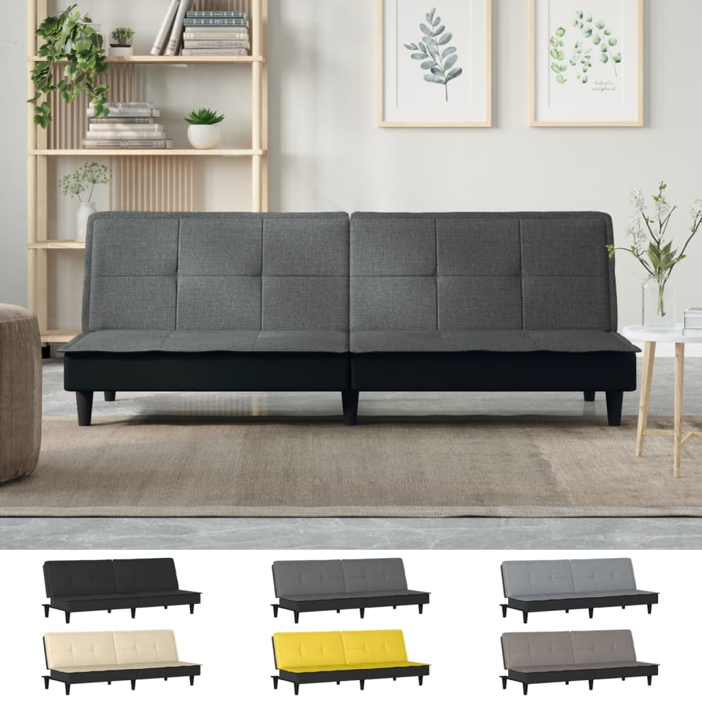 vidaXL Sofa Bed Fabric Sleeper Sofa Loveseat Recliner Chair Daybed Couch Bed-53