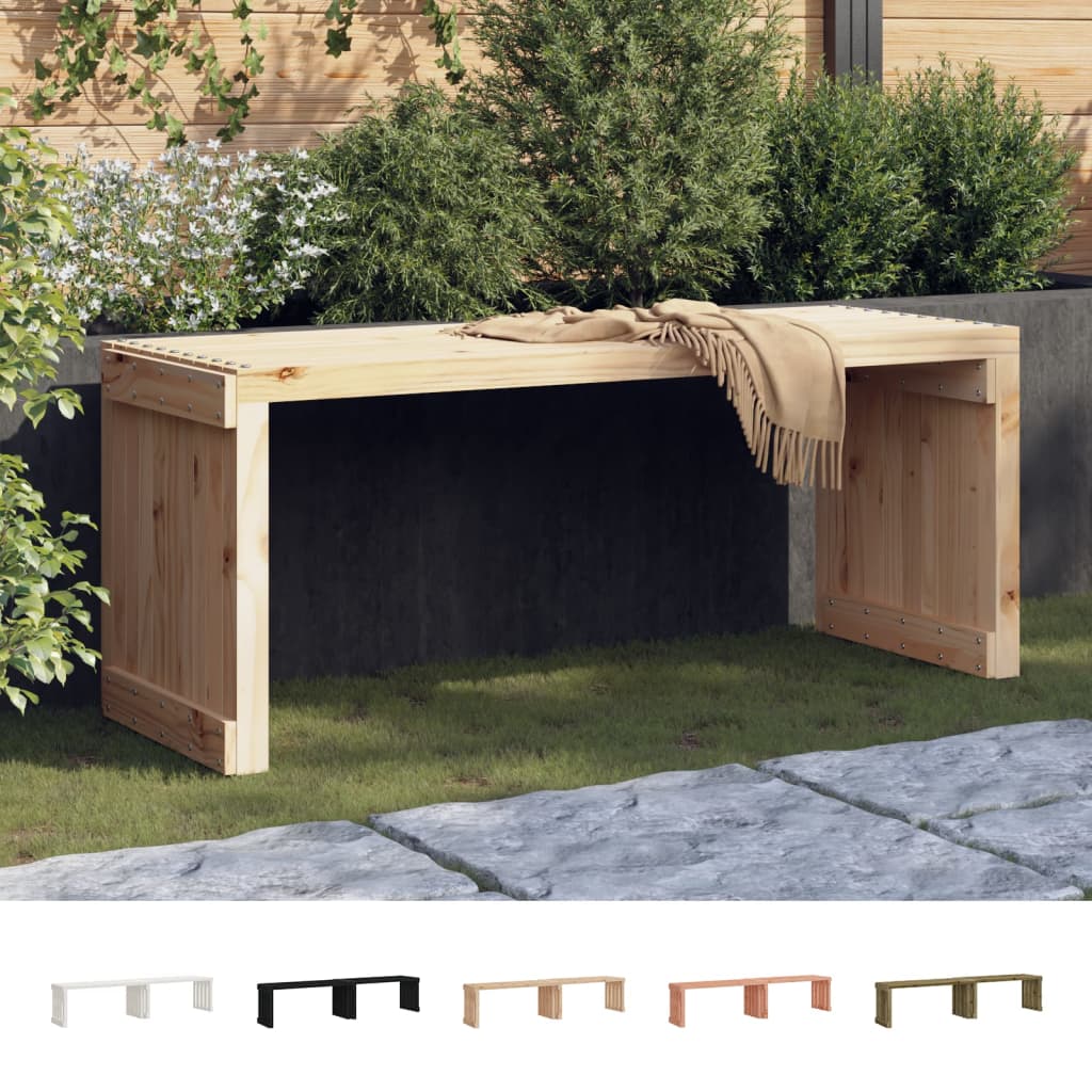vidaXL Patio Bench Extendable Garden Bench Outdoor Seating Solid Wood Pine-5