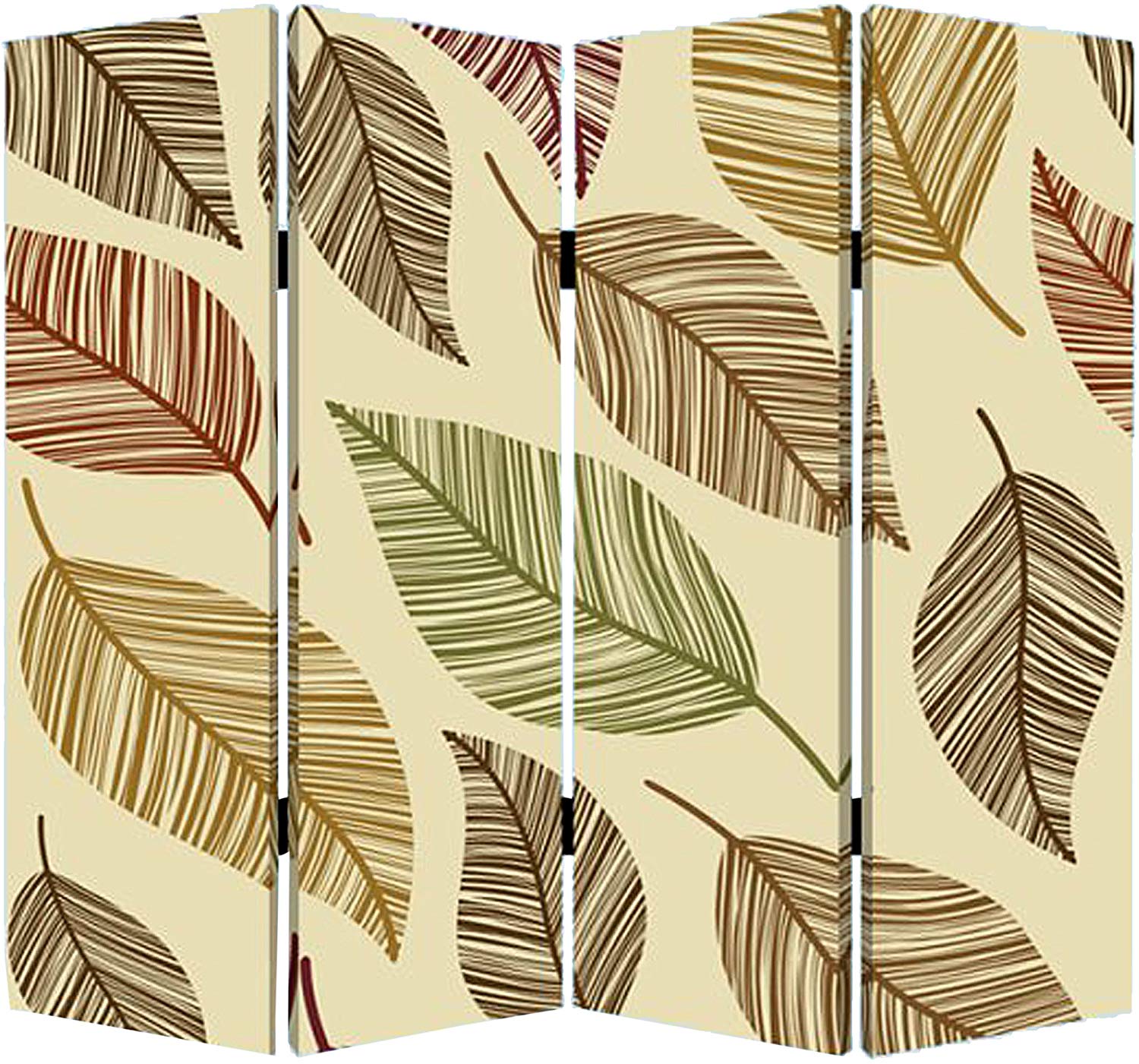 84 X 84 Multi Color Wood Canvas Perpetual Leaf  Screen