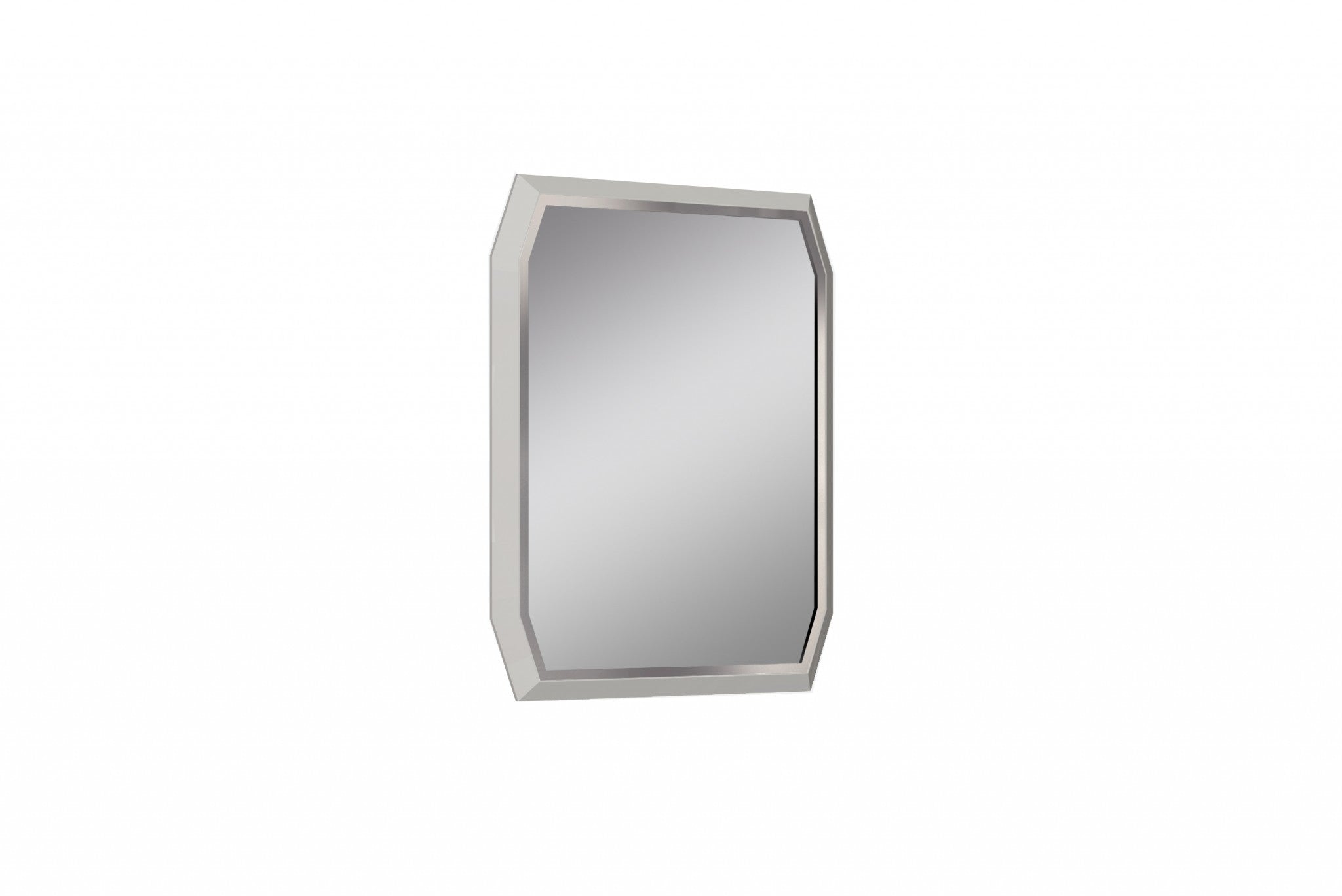 Taupe Octagon Accent Glass Mirror
