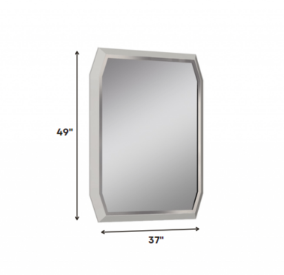 Taupe Octagon Accent Glass Mirror