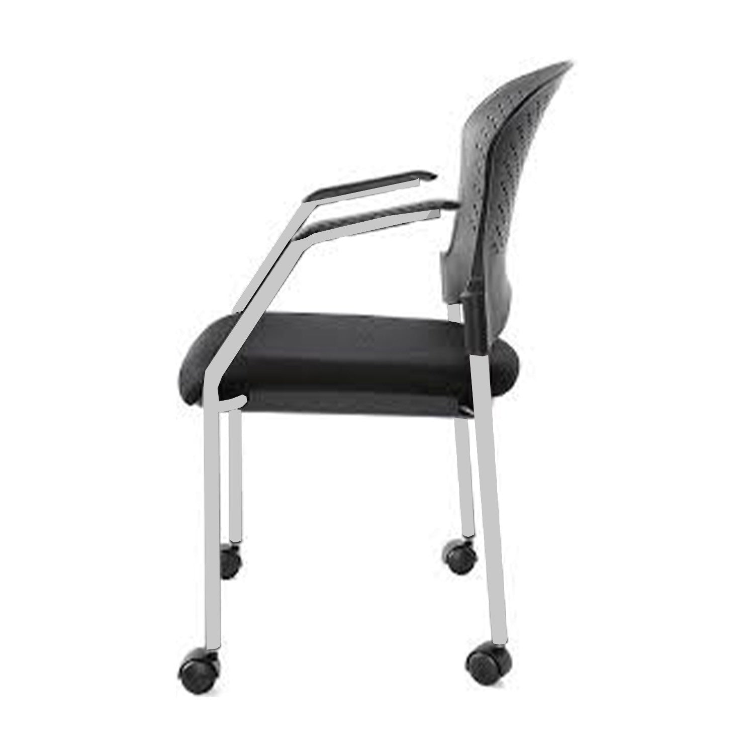 Black and Silver Plastic Office Chair