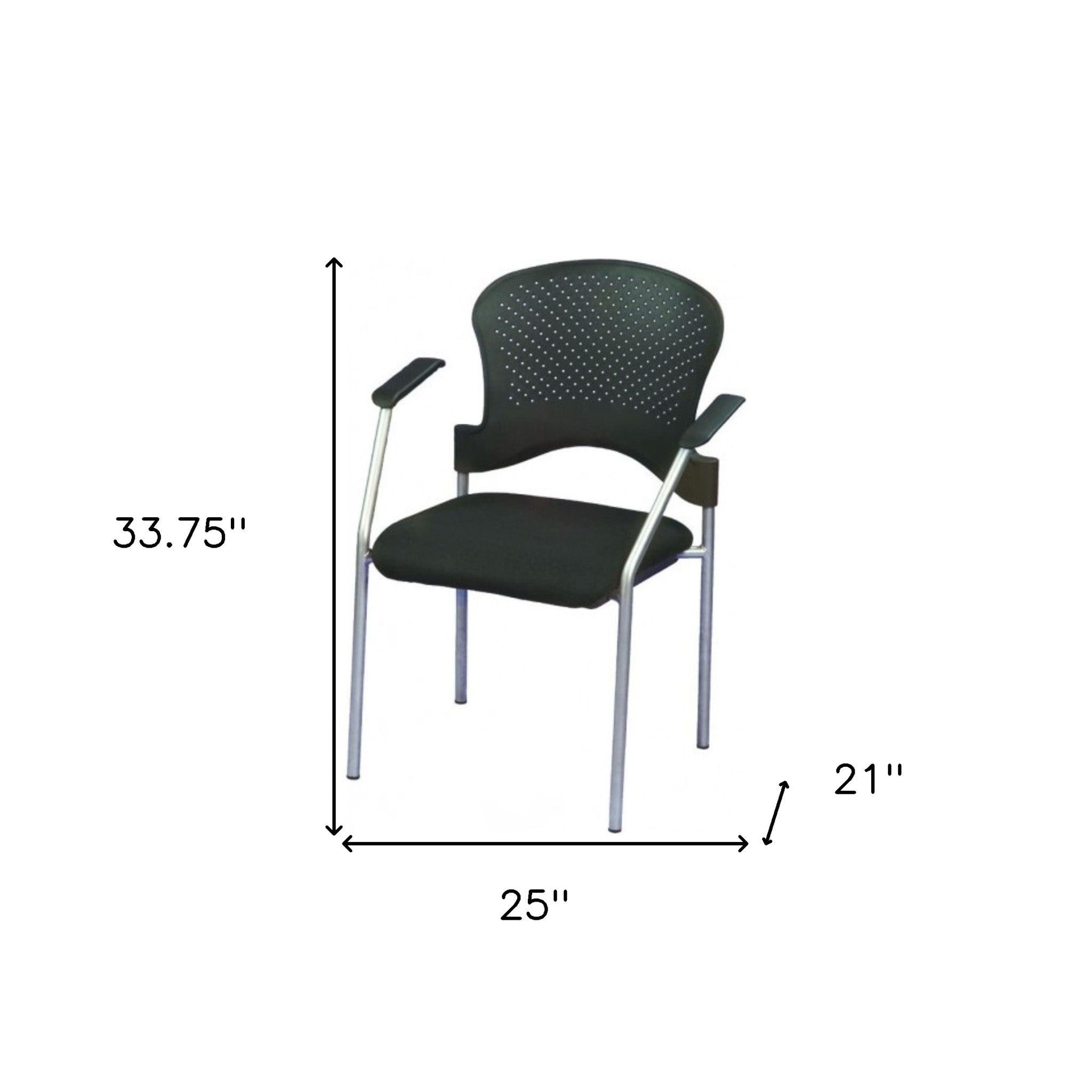 Black and Silver Plastic Office Chair