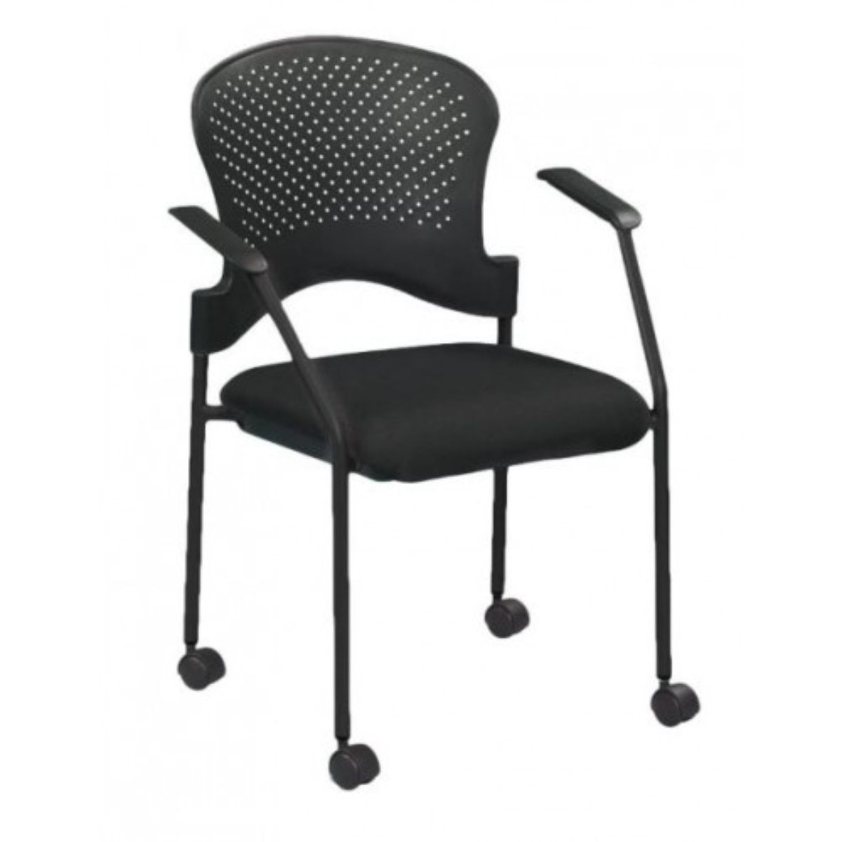 Black Plastic Rolling Office Chair