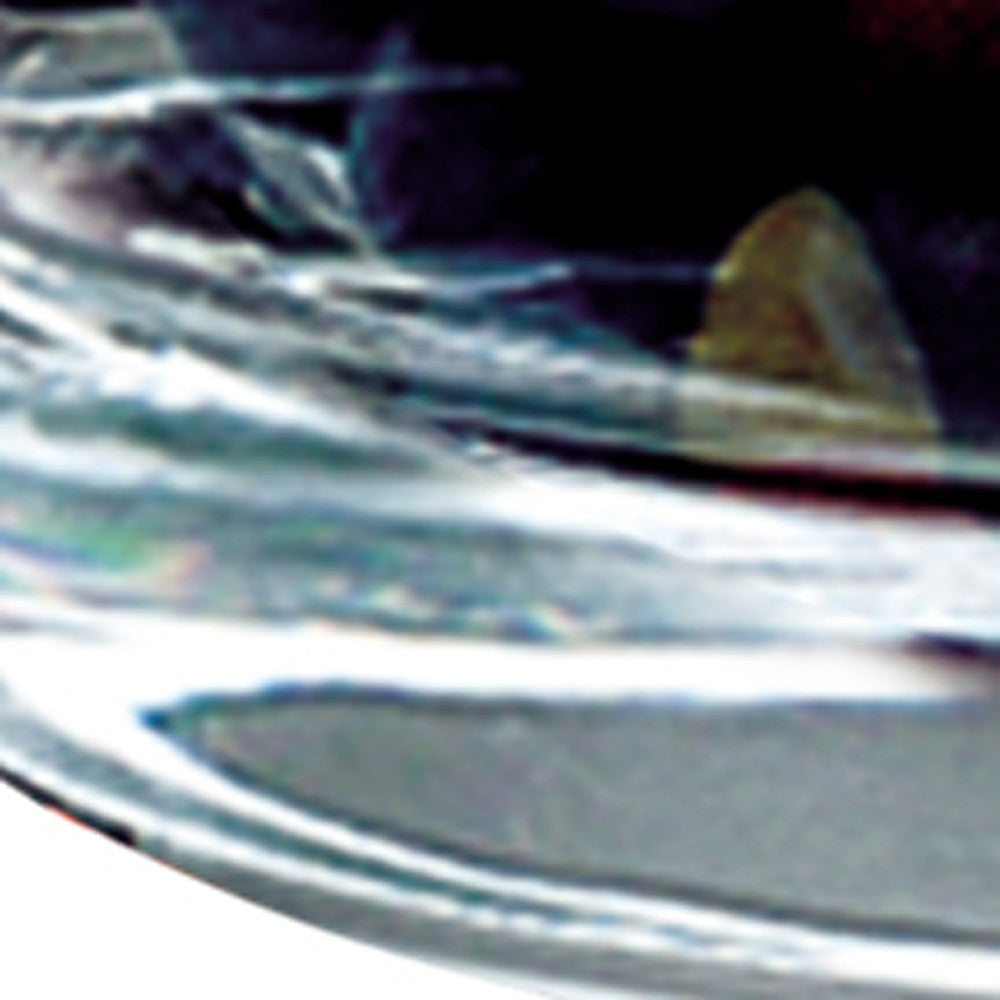 6" Clear Mouth Blown Crystal Biscuit Jar