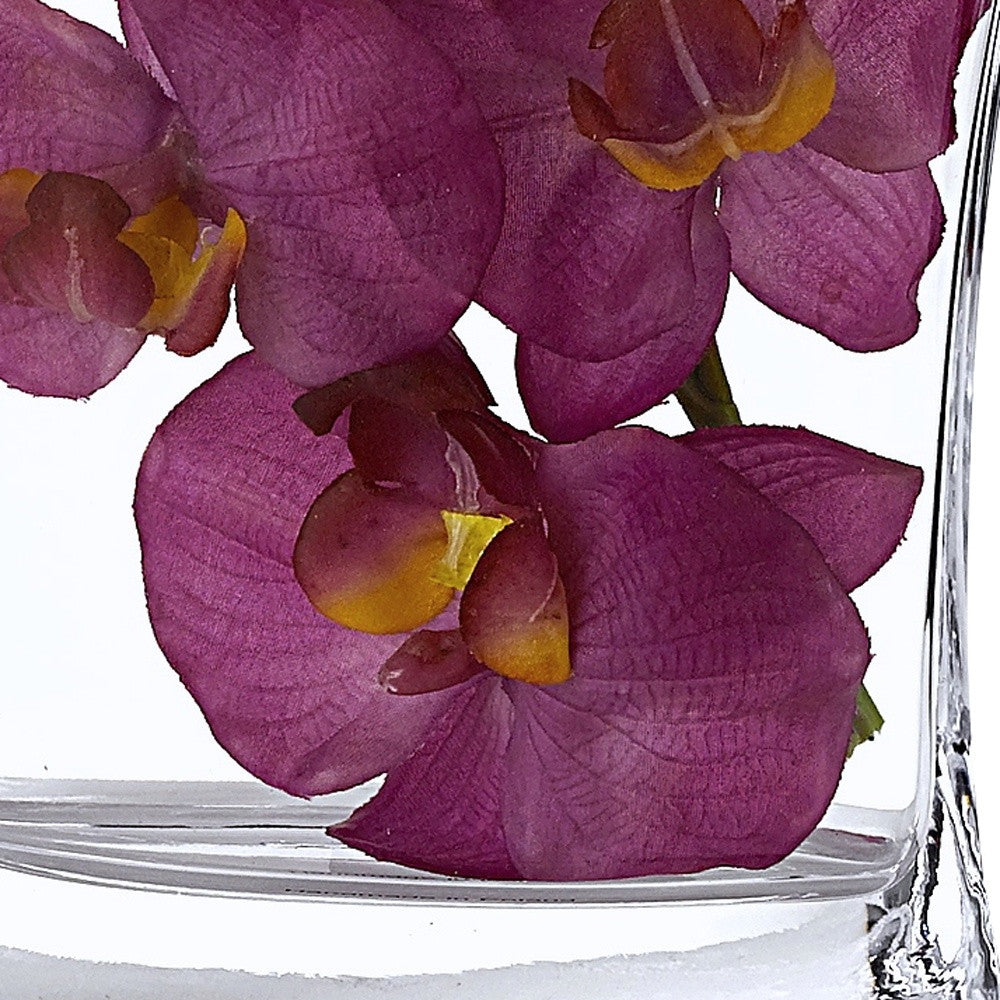 8" Clear Mouth Blown Crystal Pocket Table Vase