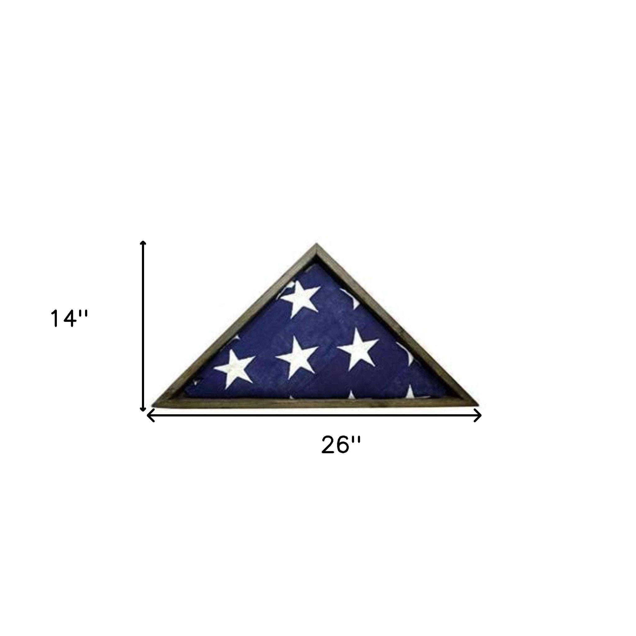 26" X 14" Gray Wood Triangle Hanging Dimensional Sculpture