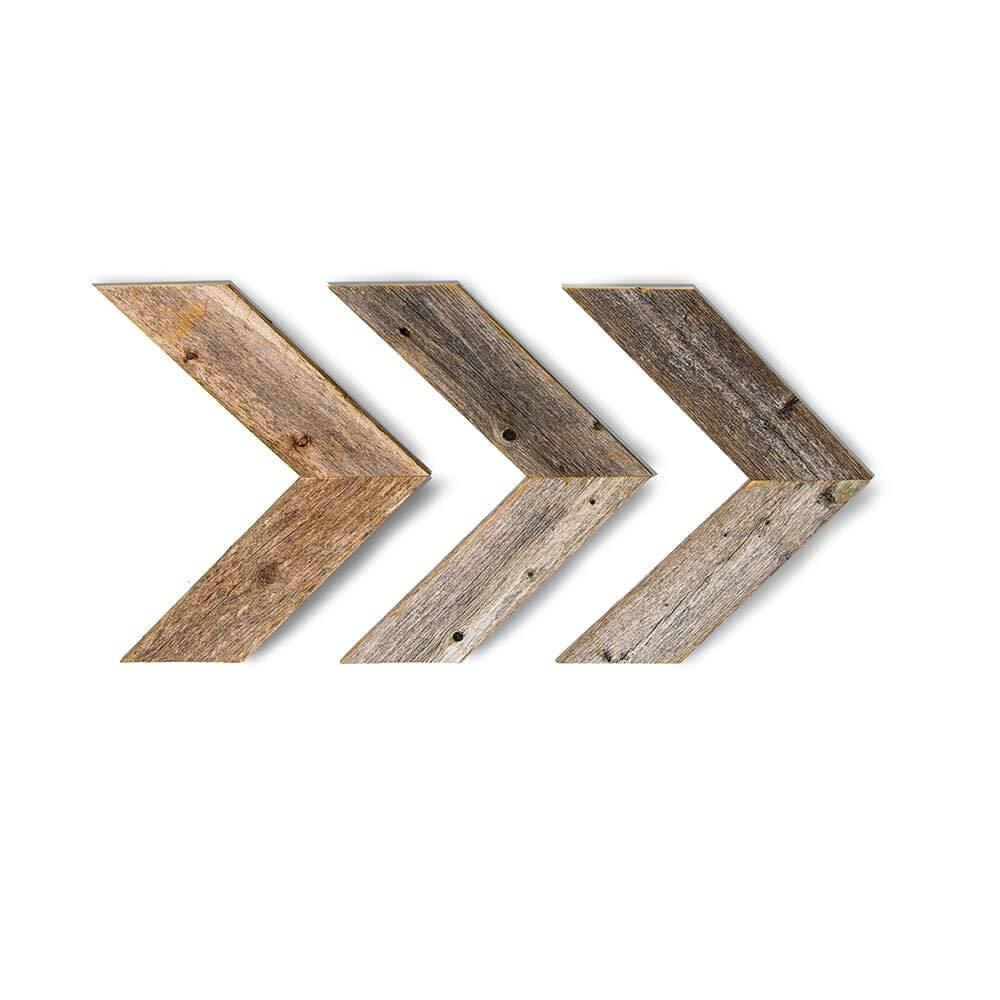 Set of Three White Wood Novelty Hanging Dimensional Sculpture