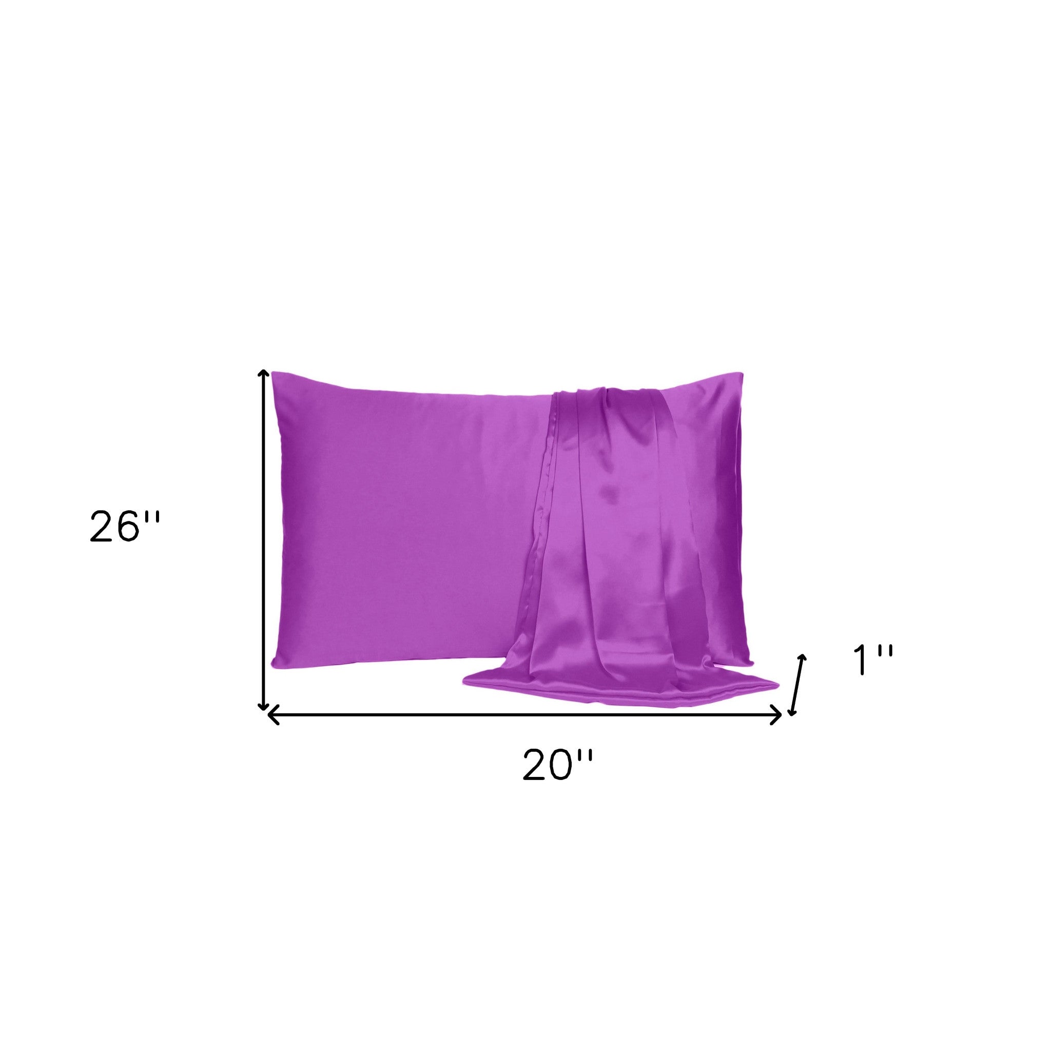 Purple Merlot Dreamy Set Of 2 Silky Satin Standard Pillowcases