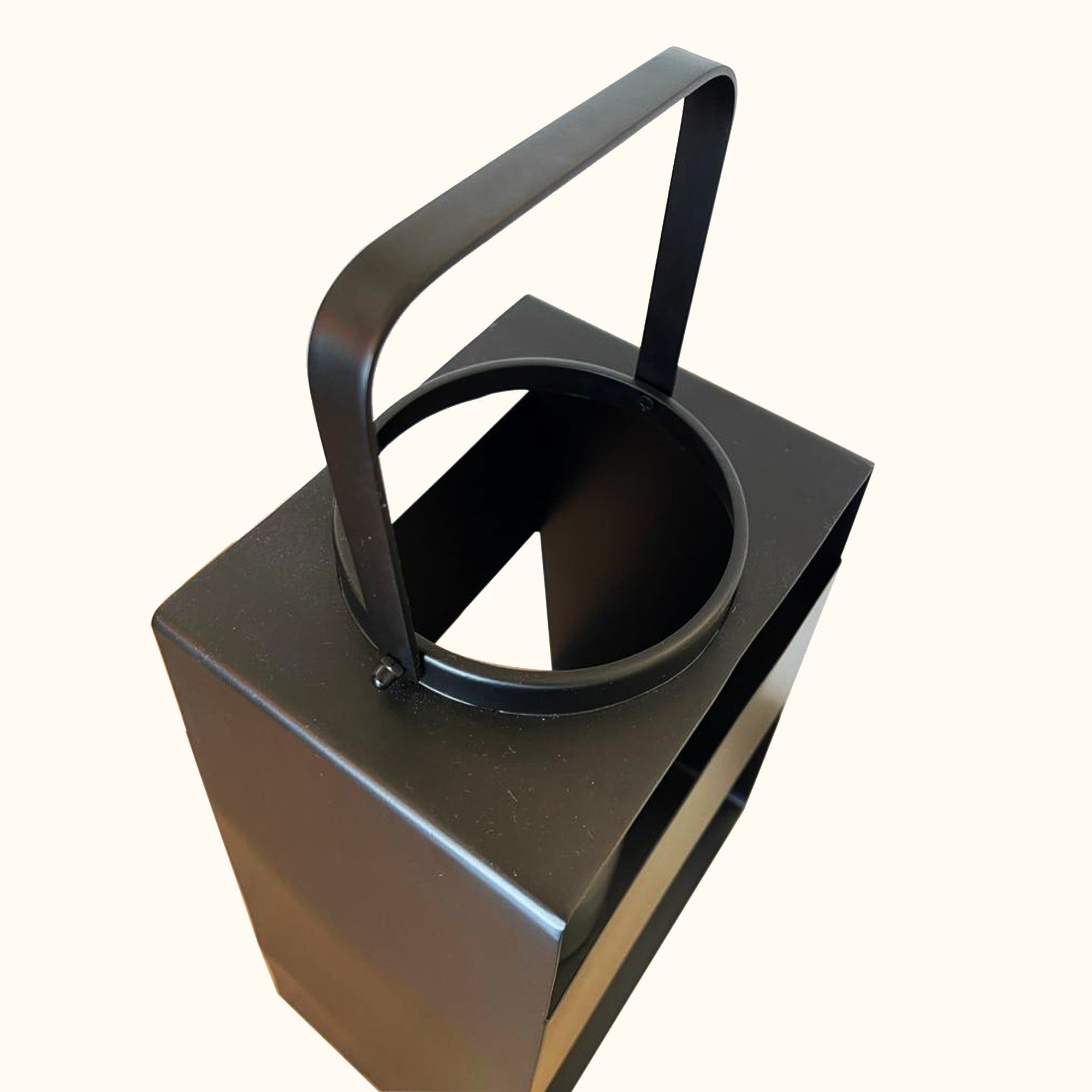 Modern Black and Glass Candle Holder
