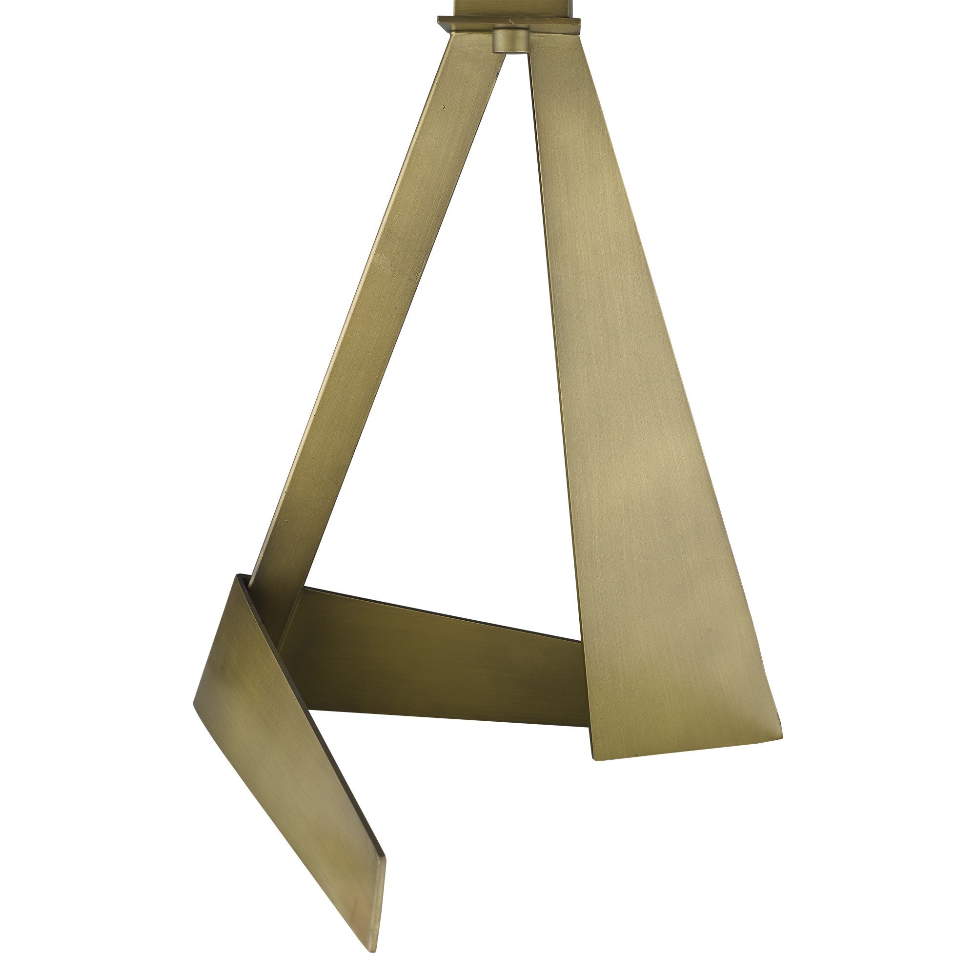 25" Brass Metal Novelty Table Lamp With White Shade