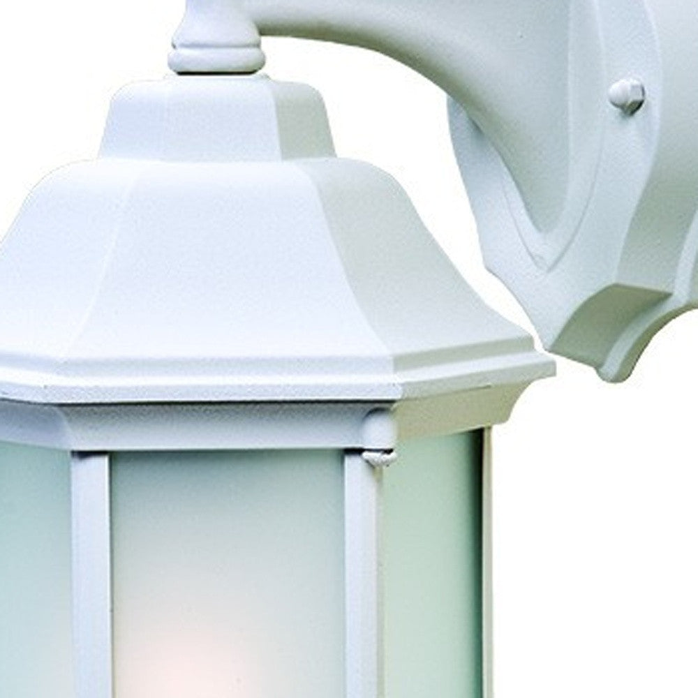 XL White Frosted Glass Swing Arm Wall Light