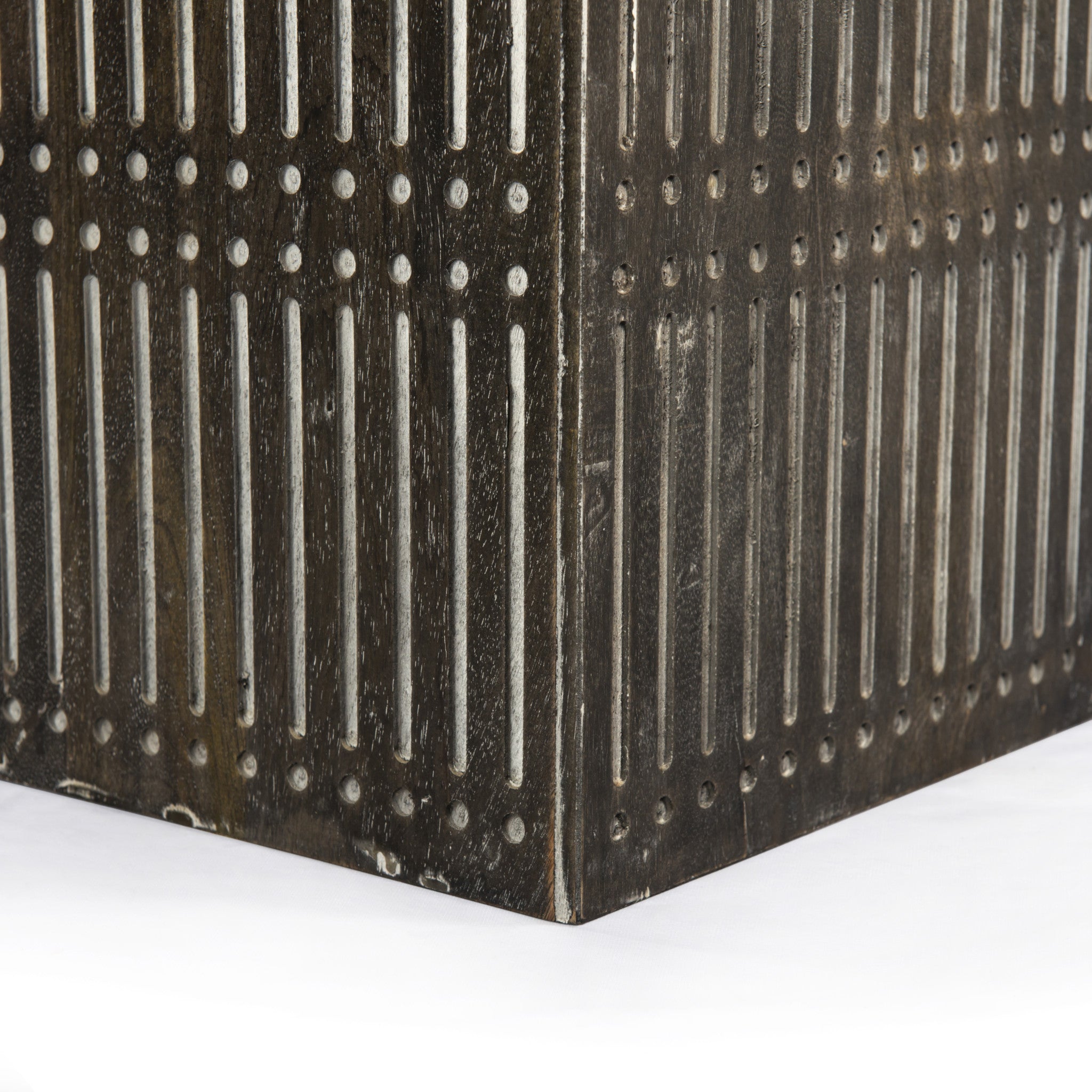 40" Brown Solid Wood Lift Top Pedestal Coffee Table