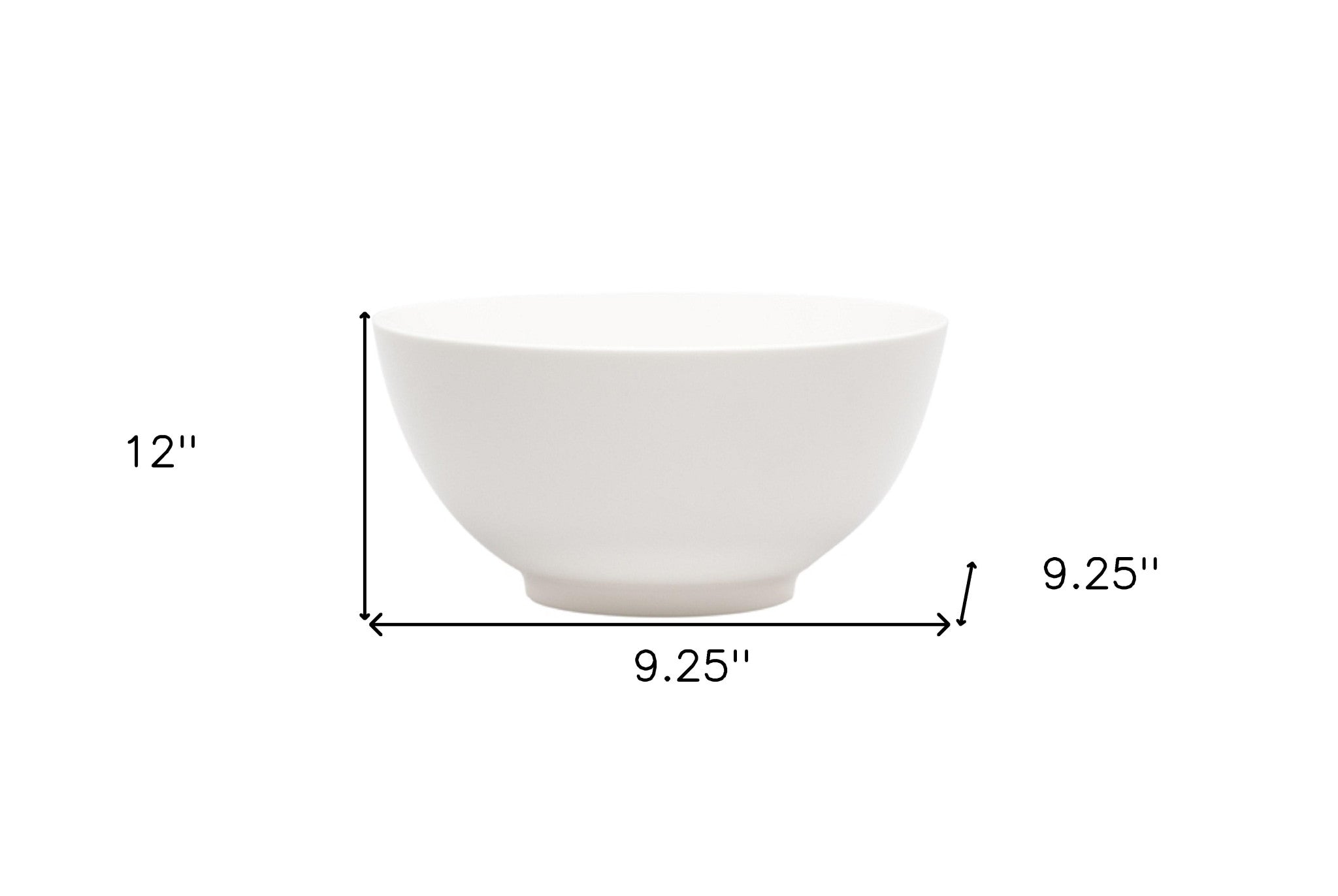 White Porcelain Large Round Serve Bowl