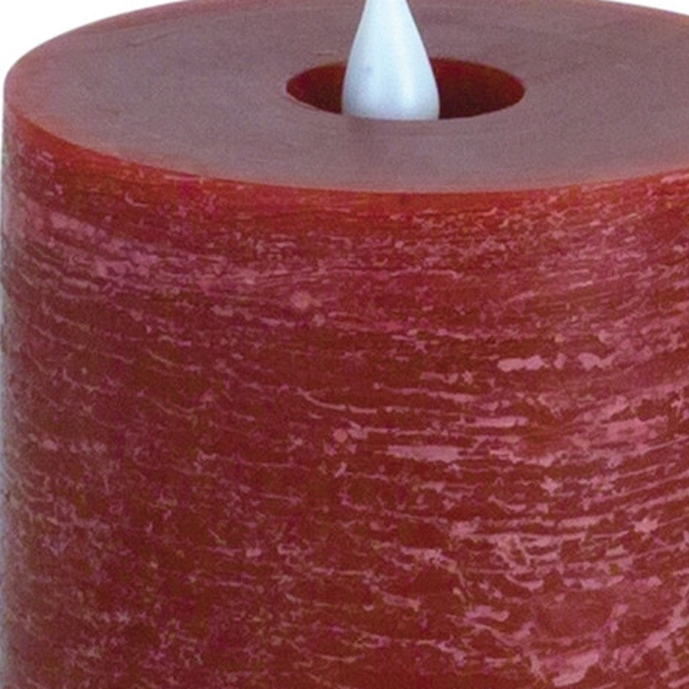 Set of Two Red Flameless Designer Candle