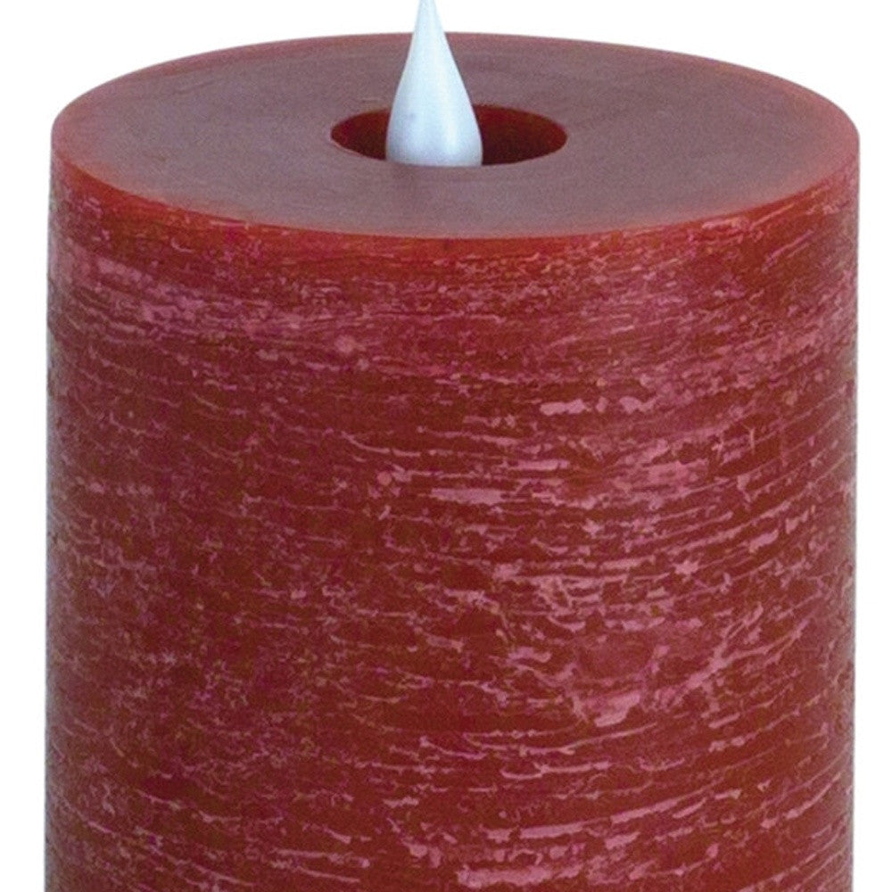 Set of Two Red Flameless Designer Candle