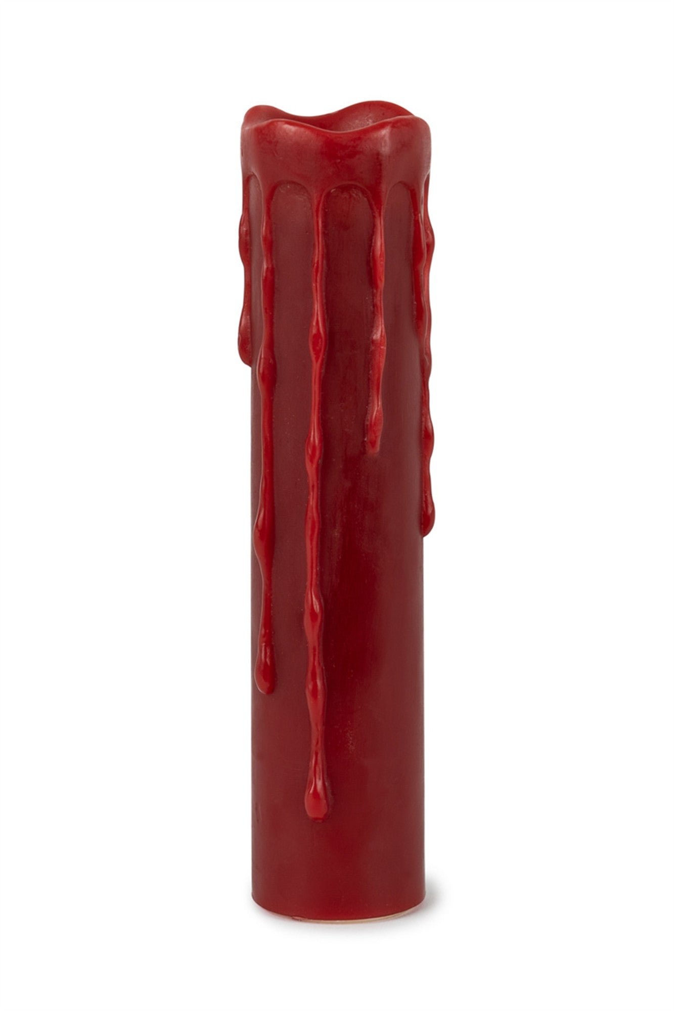 Set of Two Red Flameless Pillar Candle