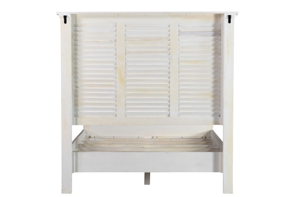 Shutter Solid Wood King Gray Bed
