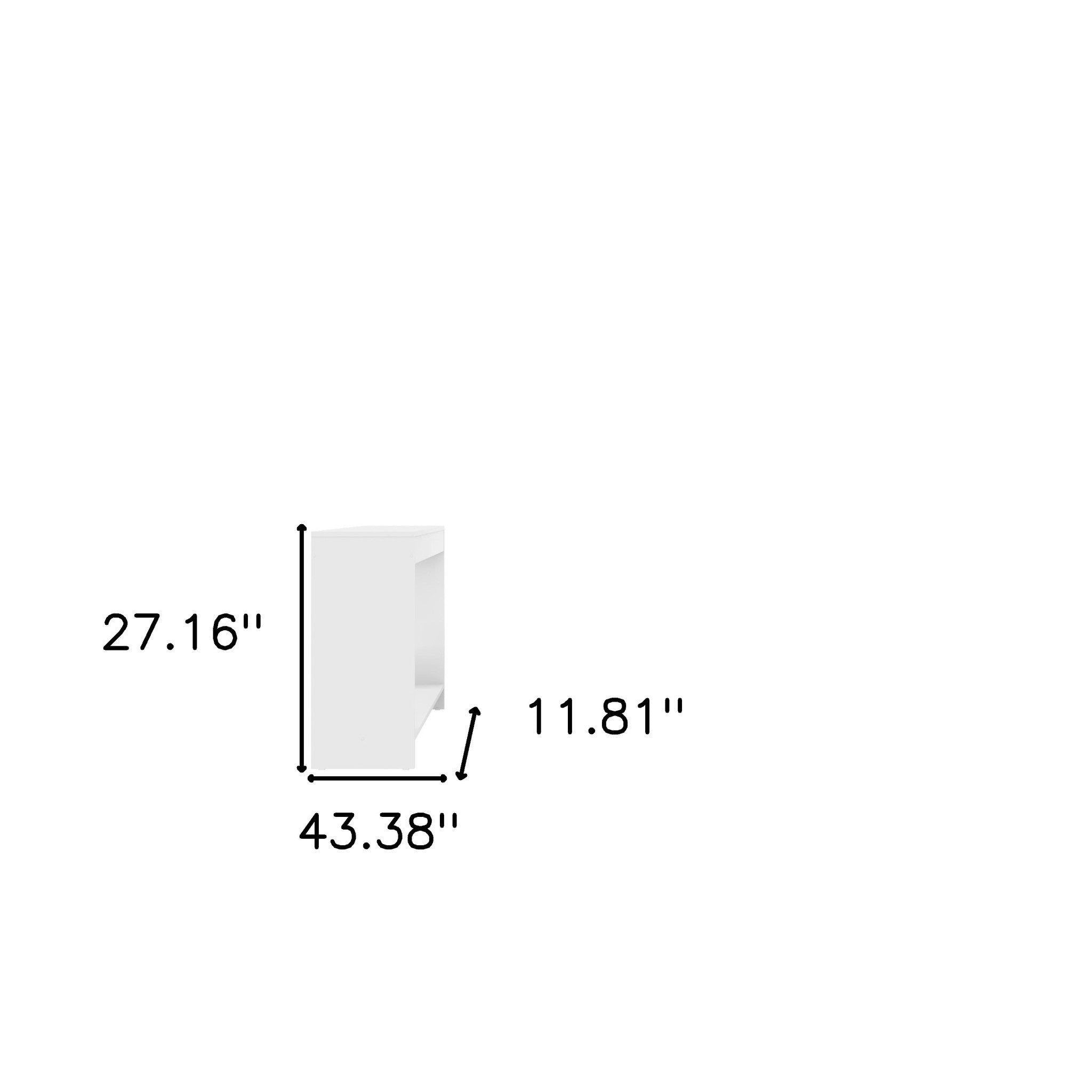 Set of Three 43" White Coffee Table