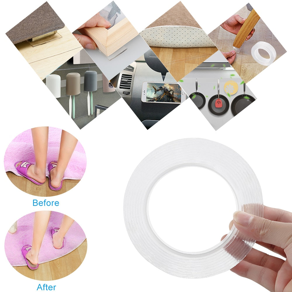 Reusable Double-Sided Adhesive Multi Function Magic Nano Grip Tape - Magic Tape - 99fab.com