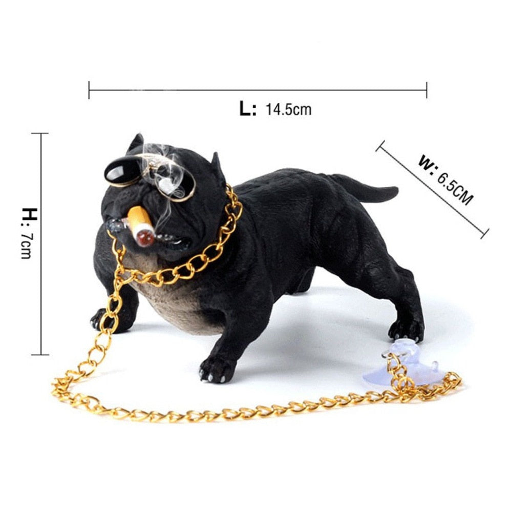 Car Bully Pitbull Dog Decoration Creative Car Interior Simulation Dog Ornaments