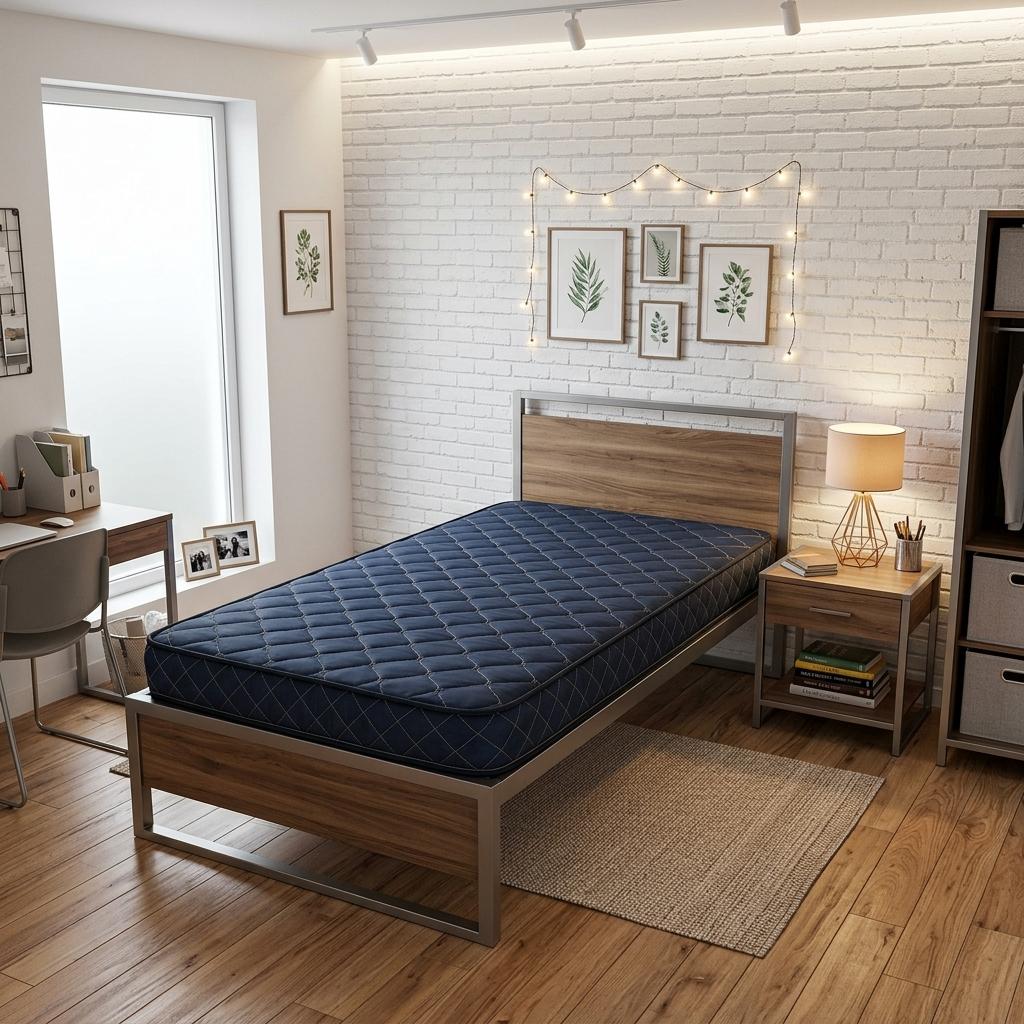 6" Navy Blue Twin Memory Foam Water Resistant Mattress