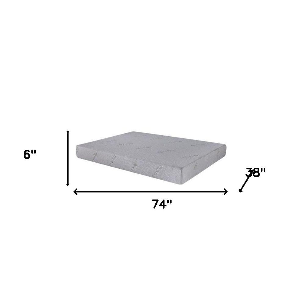 6" Twin Aloe Vera Infused Medium Memory Foam Mattress