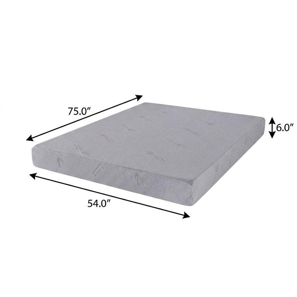 6" Twin Aloe Vera Infused Medium Memory Foam Mattress