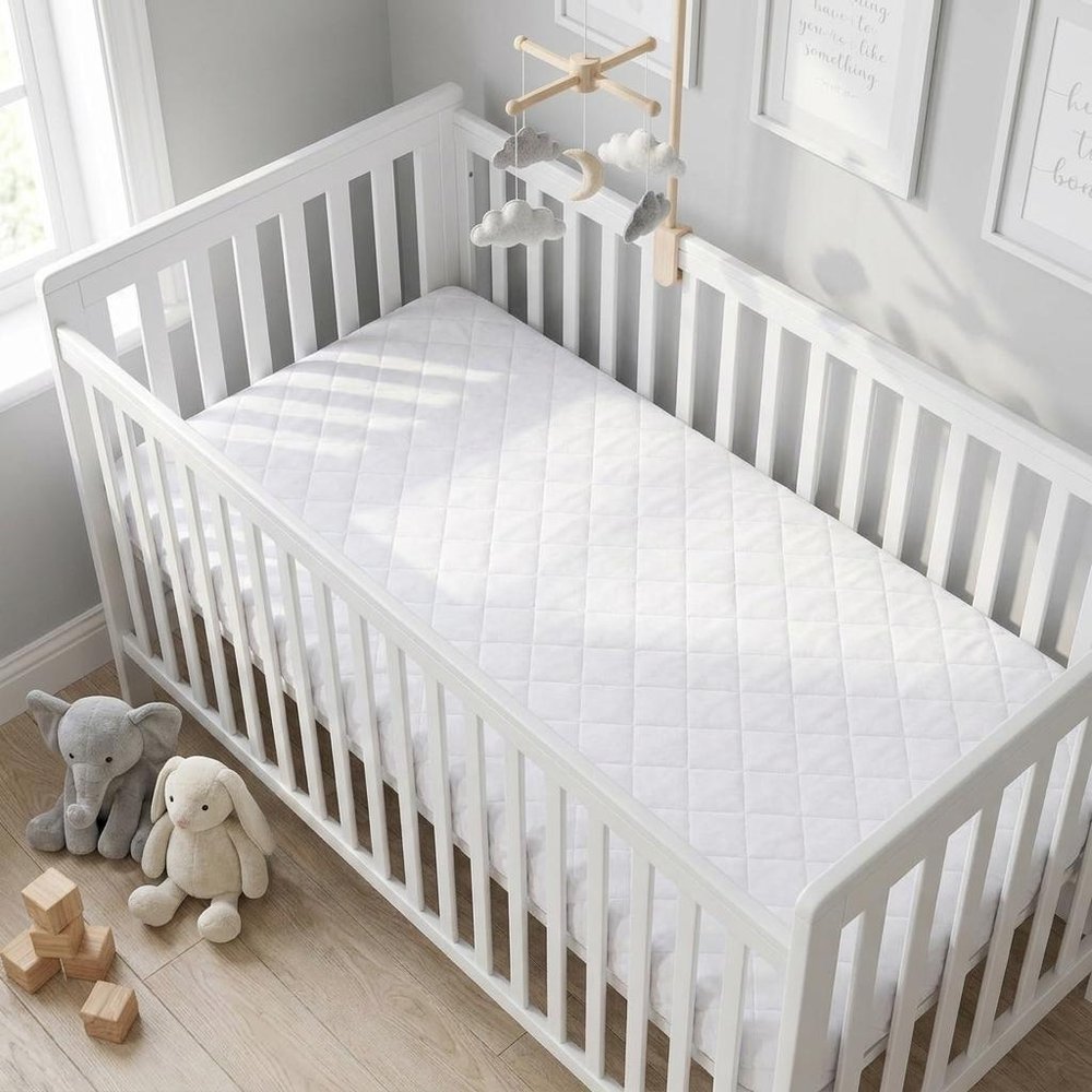 5" Deep Waterproof Bamboo Terry Cloth Crib Mattress Cover