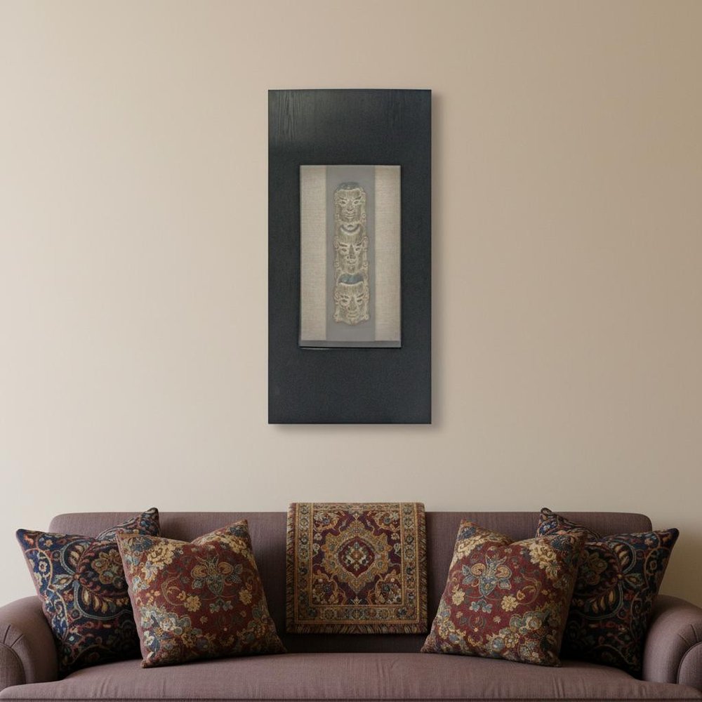 40" X 20" Black Wood Face Framed Art