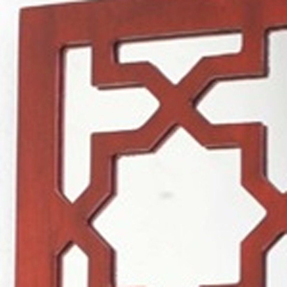 17" Red Solid Wood Wall Sconce Candle Holder