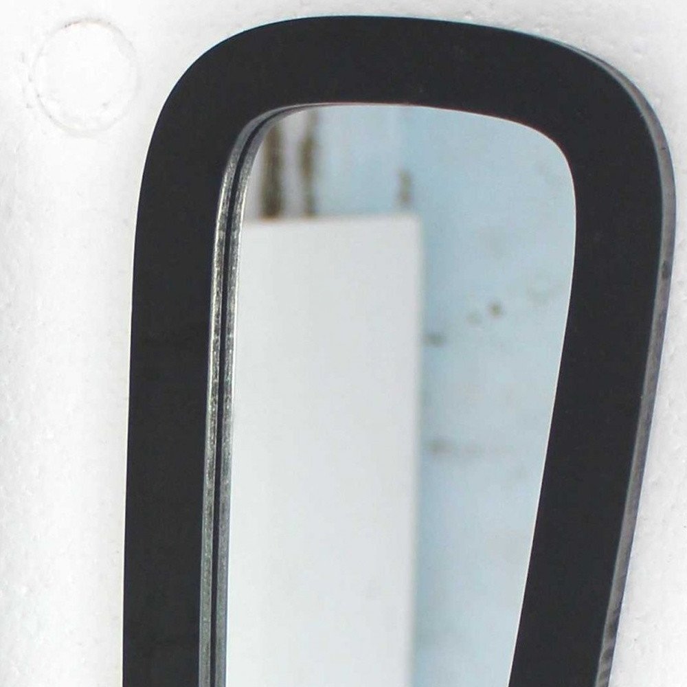 Set of Two Black Solid Wood Wall Sconce Candle Holders