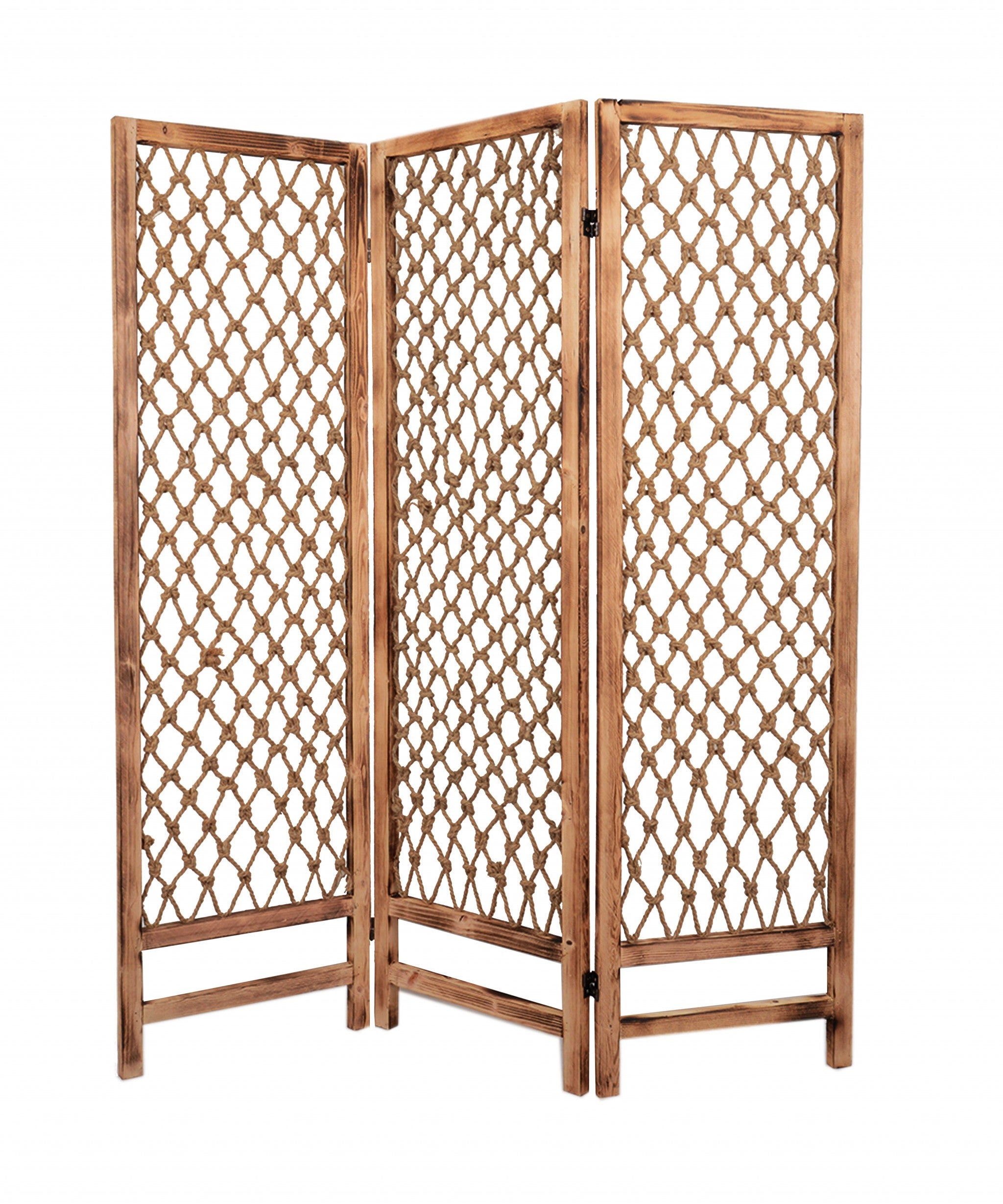 60 X 69 Natural Rope Wooden  Screen