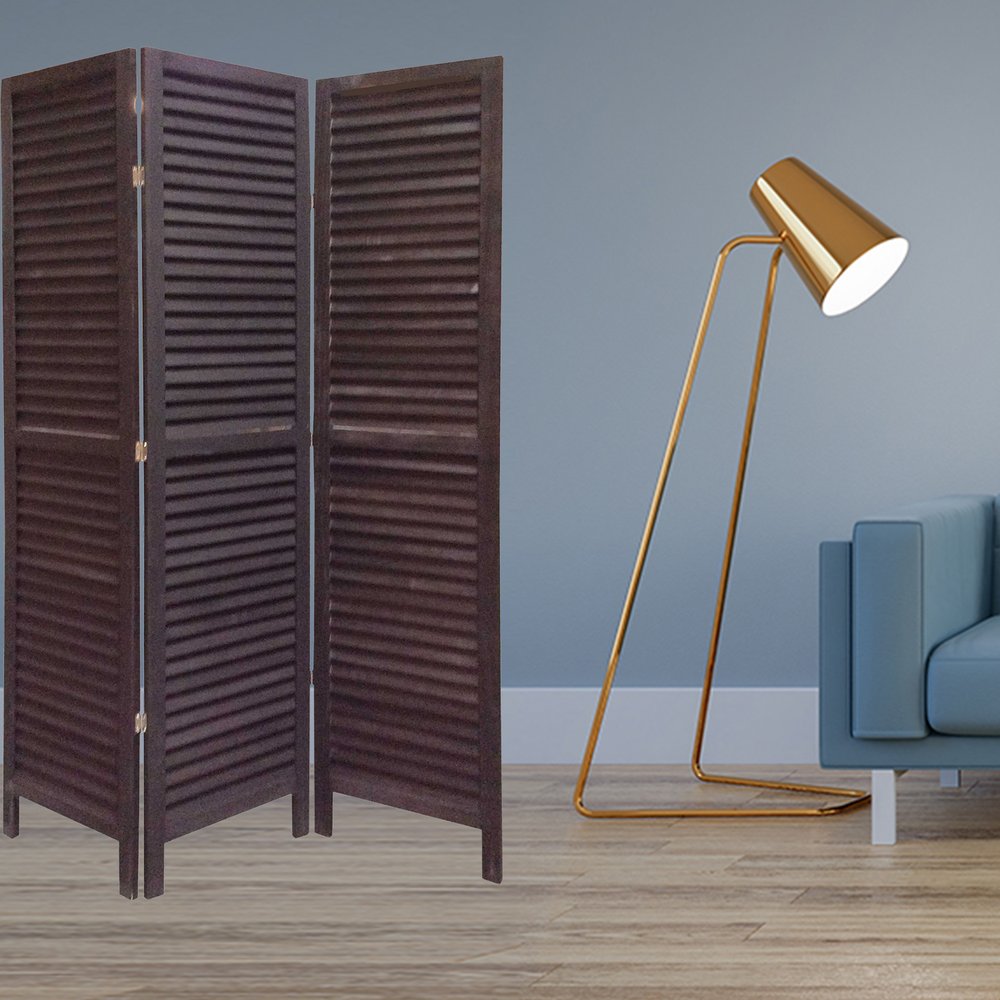 48" X 67" Green Wood Shutter Screen