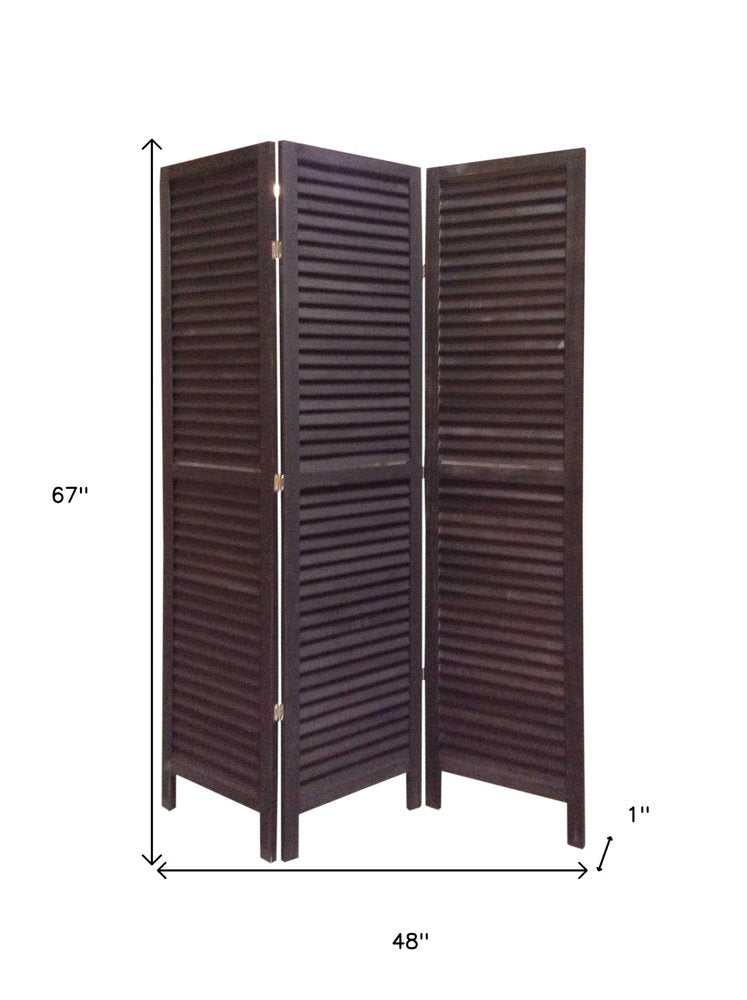 48" X 67" Green Wood Shutter Screen