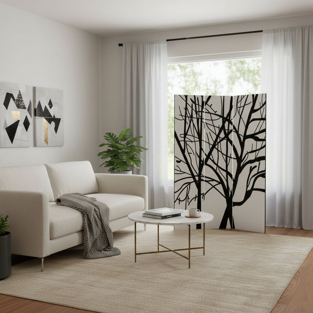 48" X 72" Multi Color Wood Canvas Tranquillity  Screen