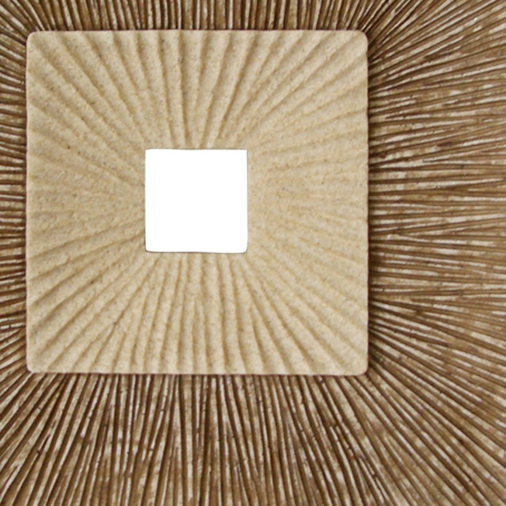19" X 19" Brown Geometric Sandstone Square Hanging Wall Decor