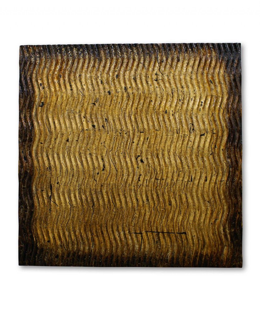36" X 36" Silver Square Abstract Hanging Dimensional Sculpture