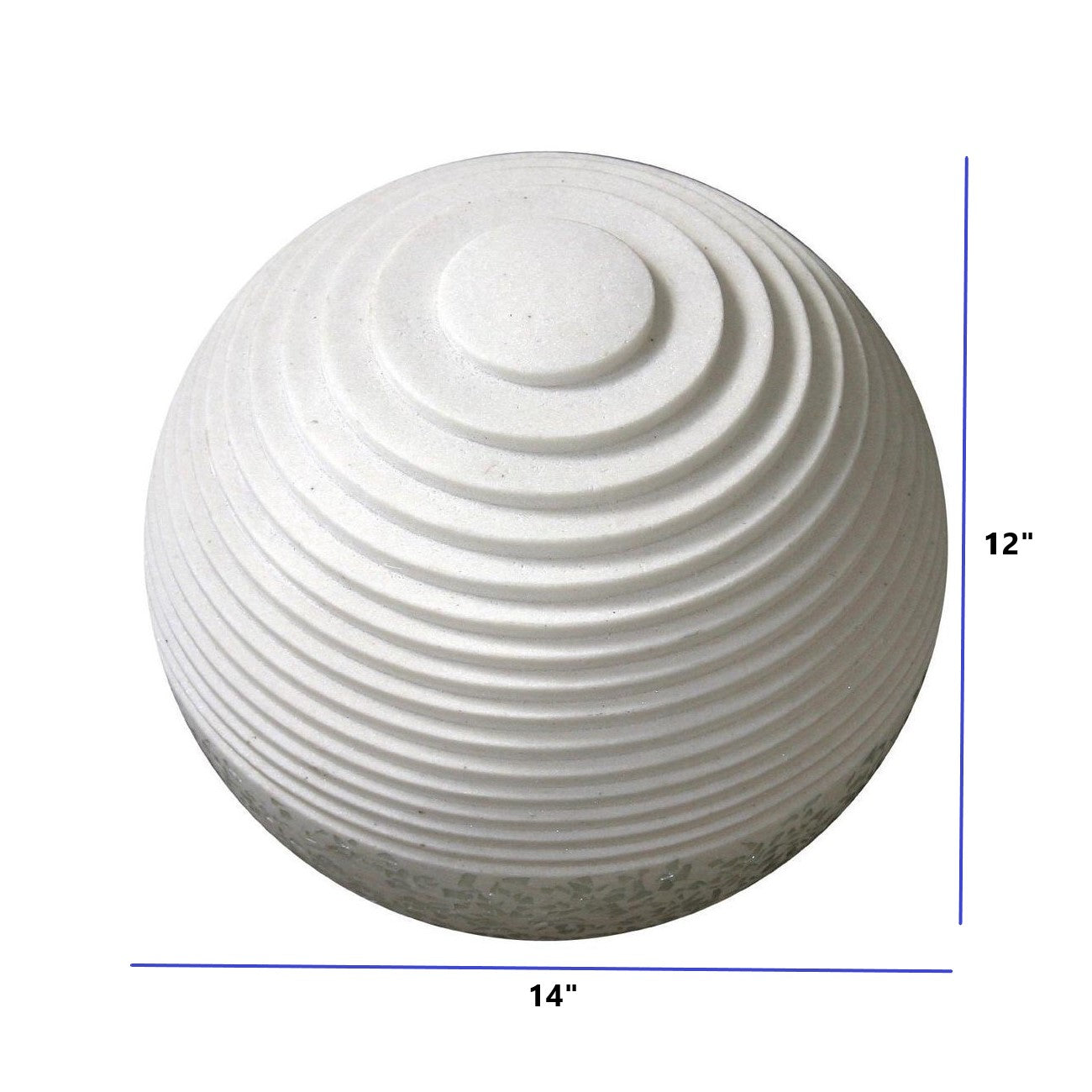 12" White Sandstone Garden Stone
