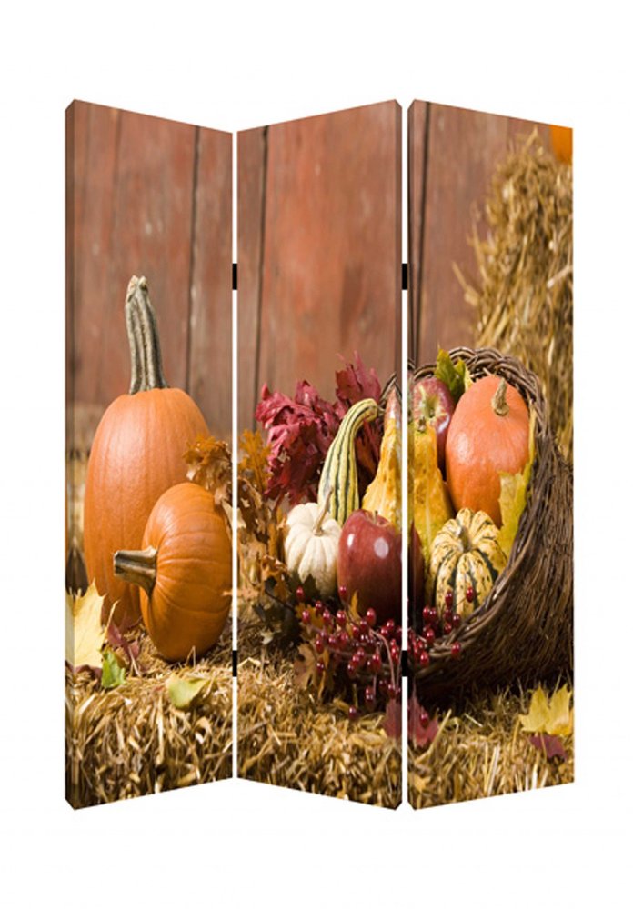 48 X 72 Multi Color Wood Canvas Harvest  Screen